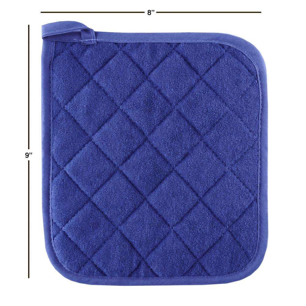 Hastings Home Pot Holder Set, 2 Piece Oversized Heat Resistant Quilted  Cotton Pot Holders By Hastings Home (Blue) - Durable, Easy Storage, Firm  Grip in the Kitchen Towels department at