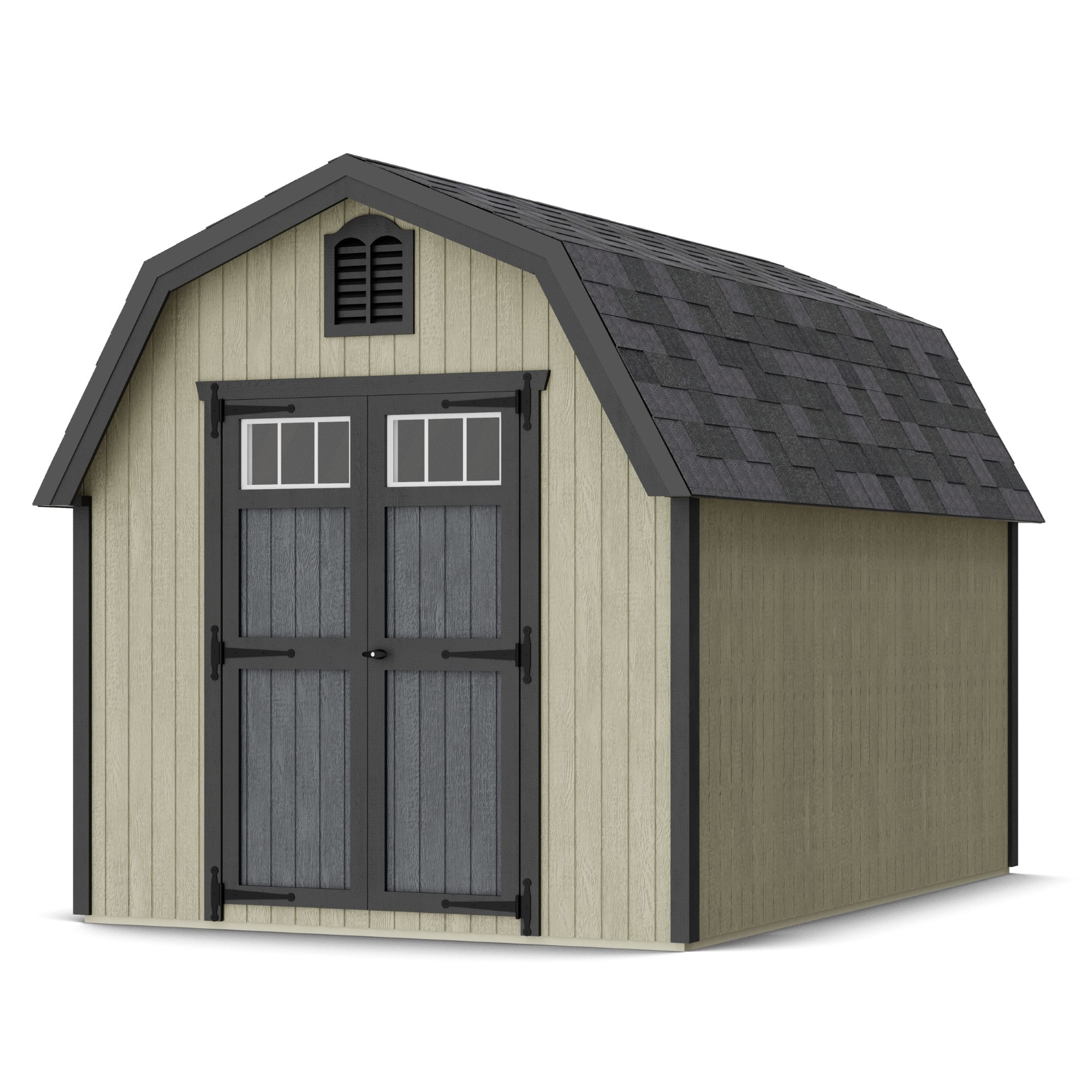 Little Cottage Co 8X12 GCGS-PC-FK Colonial Greenfield 8-ft x 12-ft Gambrel Style Wood Outdoor Storage Shed with 2 Doors