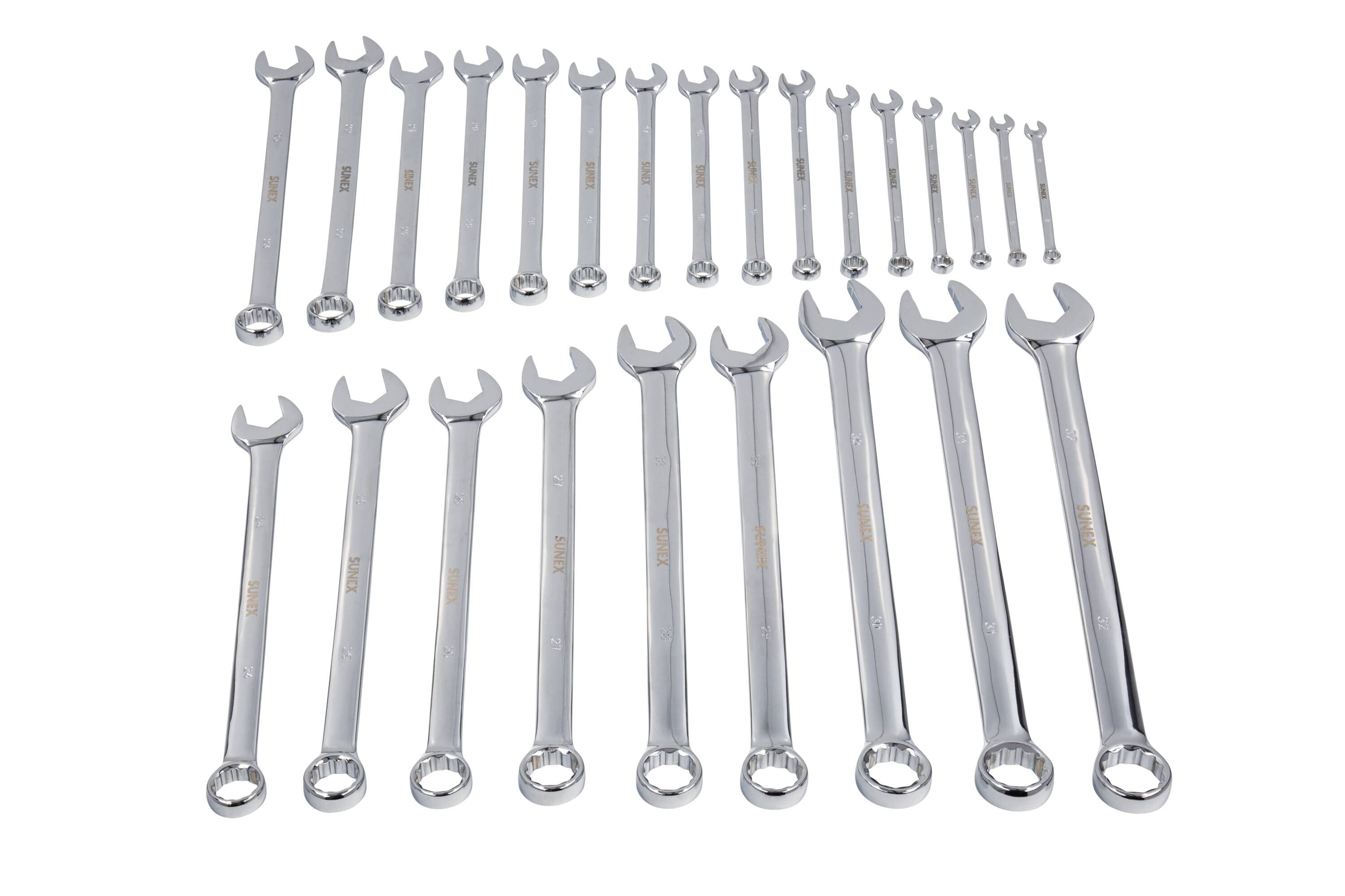 SUNEX TOOLS 25-Piece Set Metric Combination Wrench Includes Soft Case 9917MPRA Sansujyuku sansujyuku.com