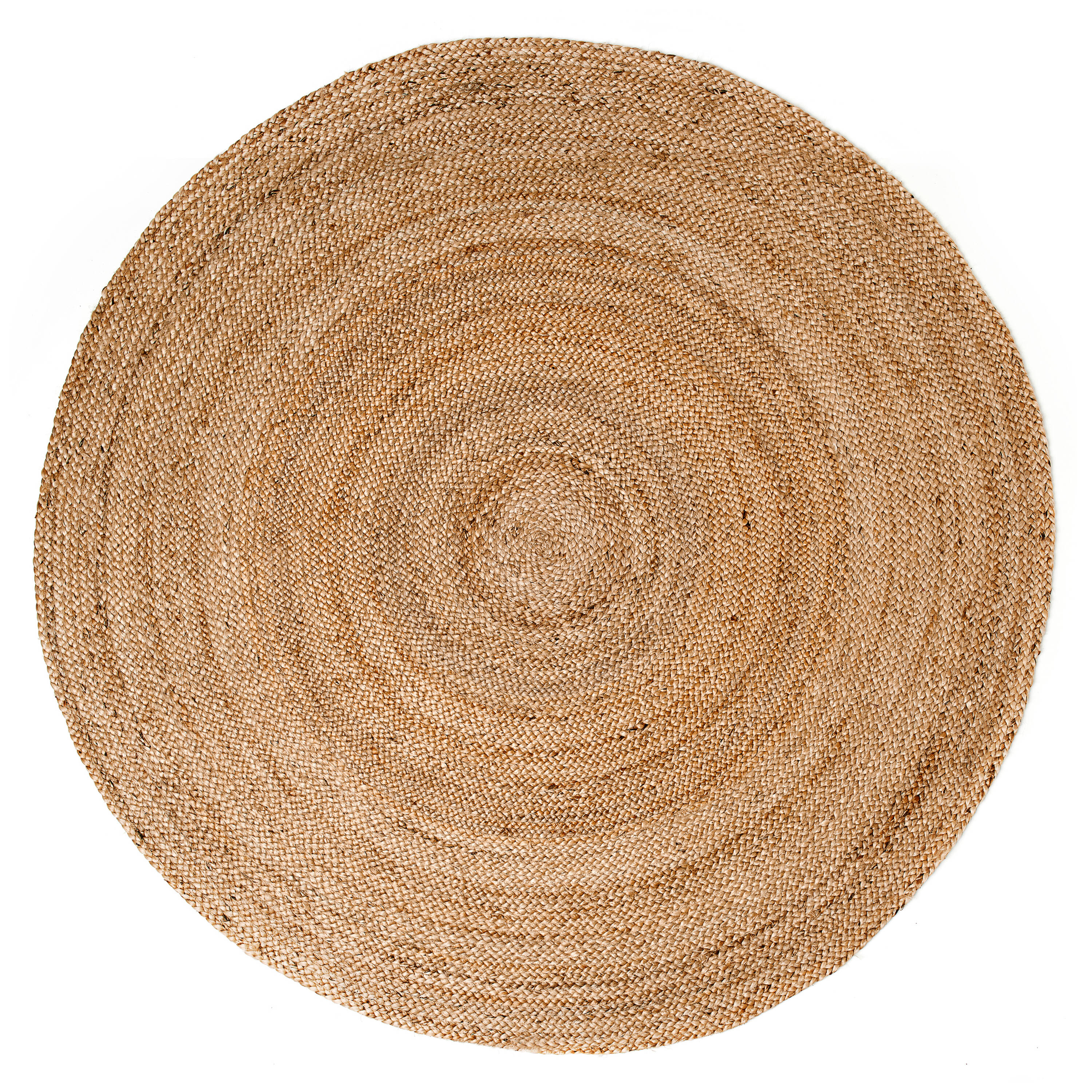 Anji Mountain AMB0328-060R 6 x 6 (ft) Loomed Jute Natural, Brown Round Indoor Solid Farmhouse/Cottage Area rug