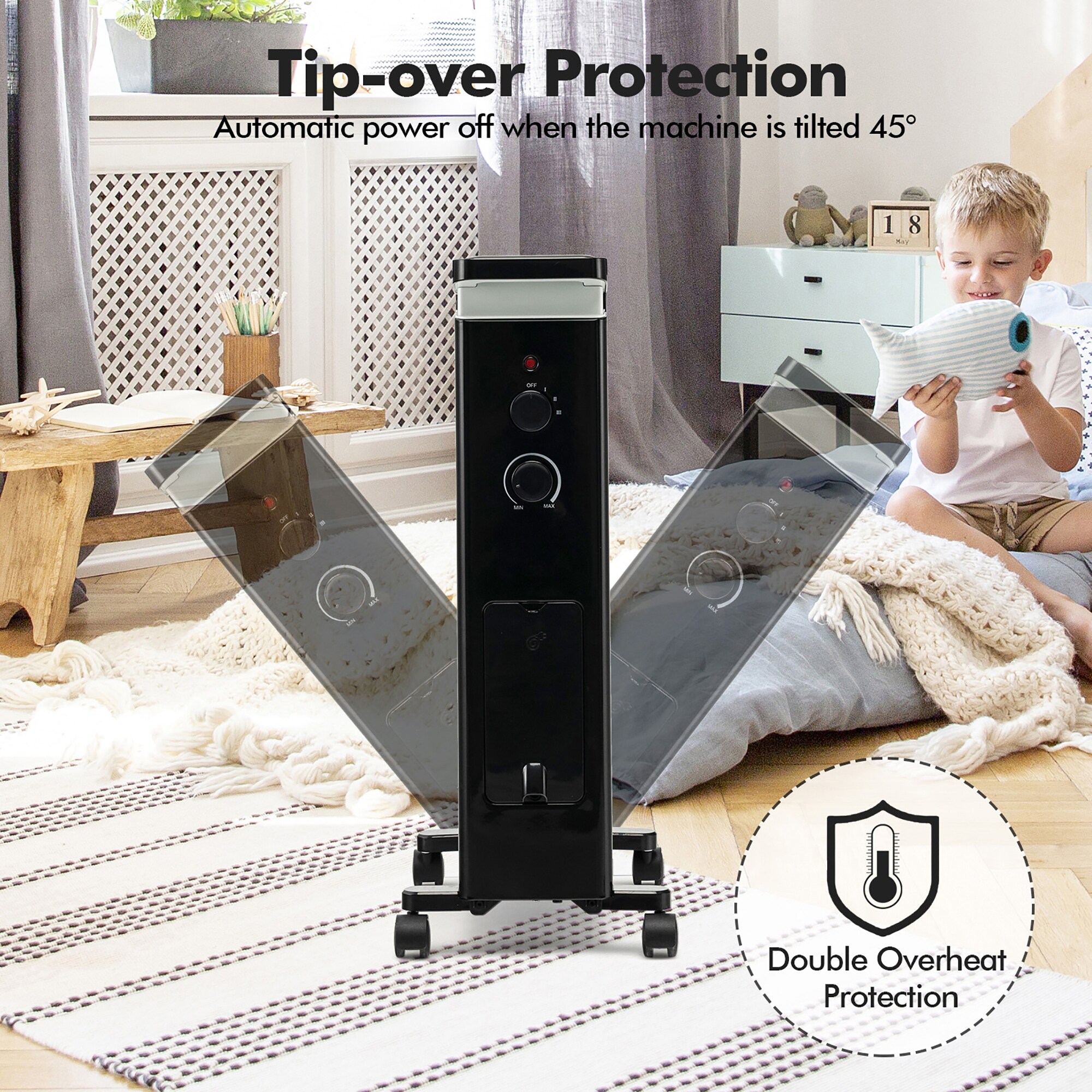 Goplus ES10202US-BK Portable-Electric-Heat - View #8