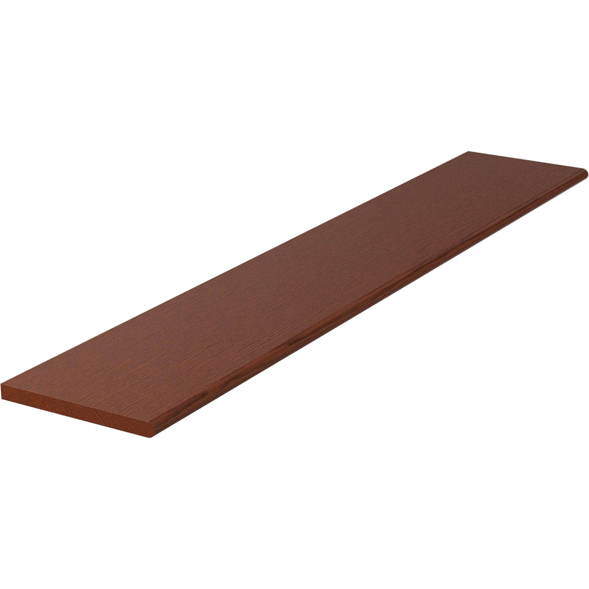 L.J. Smith Stair Systems 807011X60-BRZC 60-in x 11.5-in x 1-in Brown Brazilian cherry No return Bullnose Stair Tread