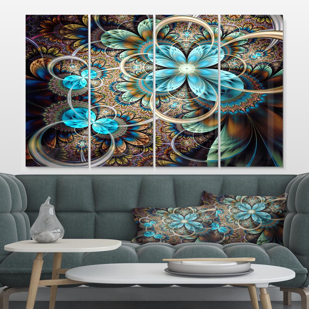 Designart 28-in H x 48-in W Floral Metal Print in the Wall Art ...