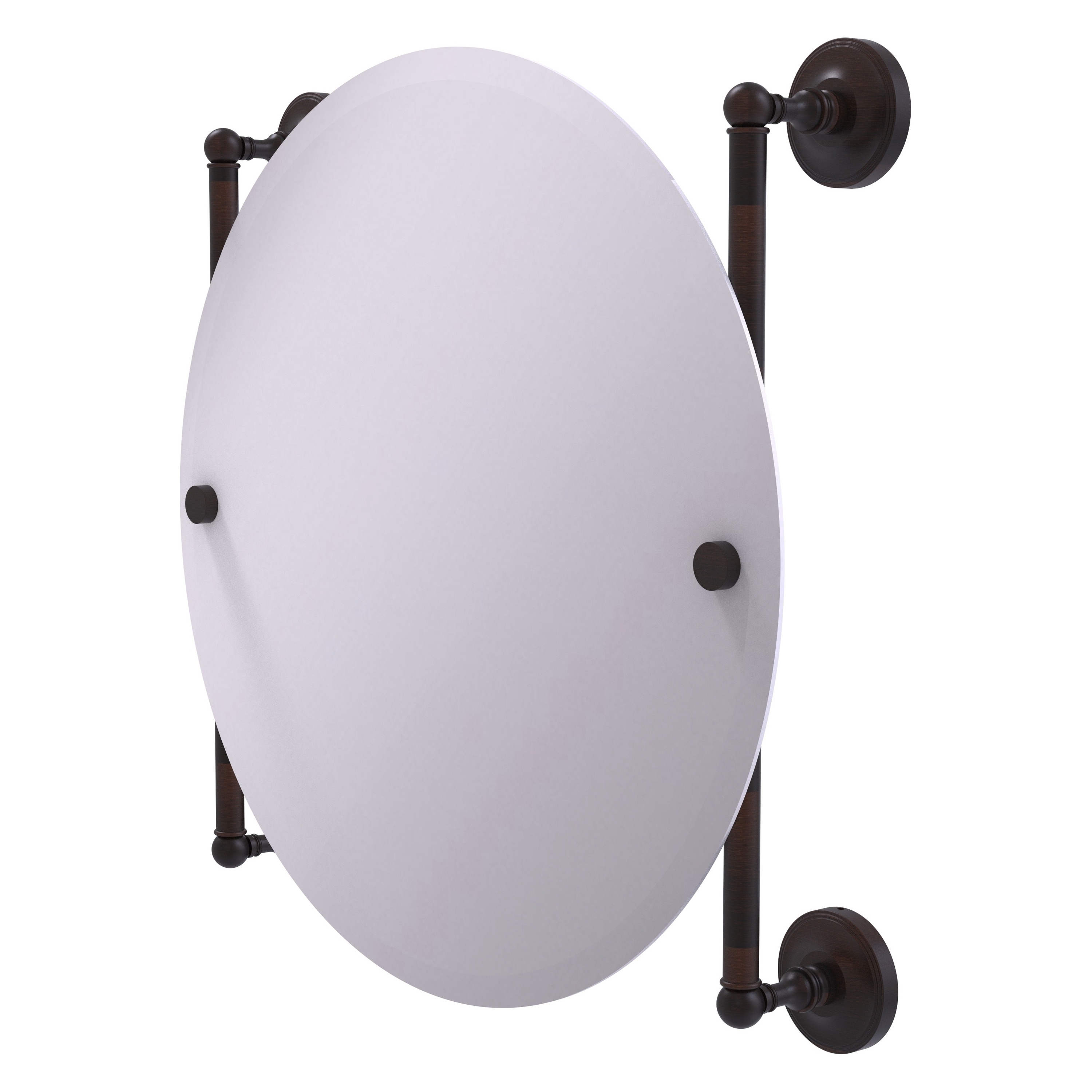 Allied Brass PR-27-90-VB Prestige Regal 22-Inches x 22-Inches Beveled Frameless Round Bathroom Vanity Mirror ( Venetian Bronze )
