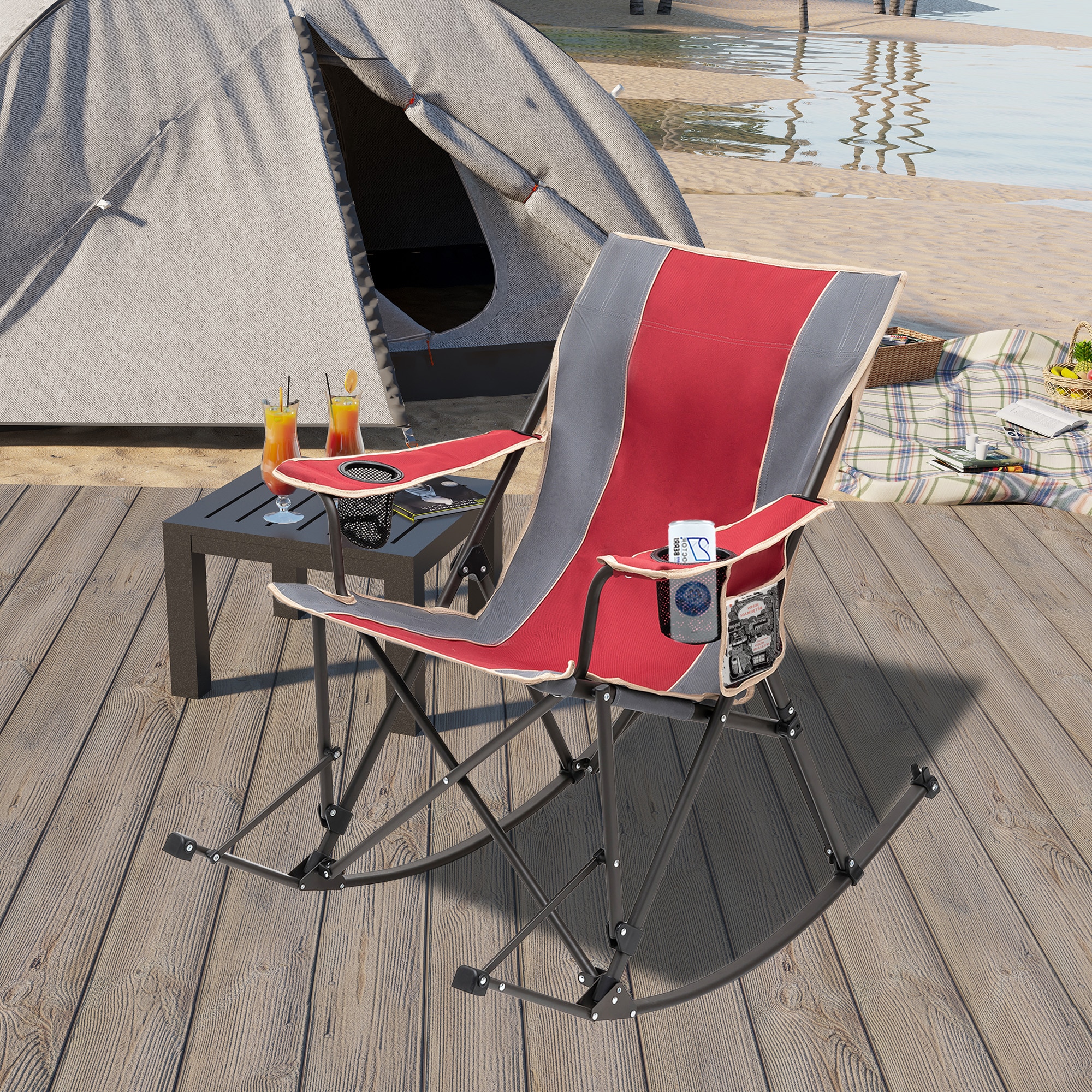Clihome CL-CCAC2457XRD1 Beach-Camping-Chairs - View #2