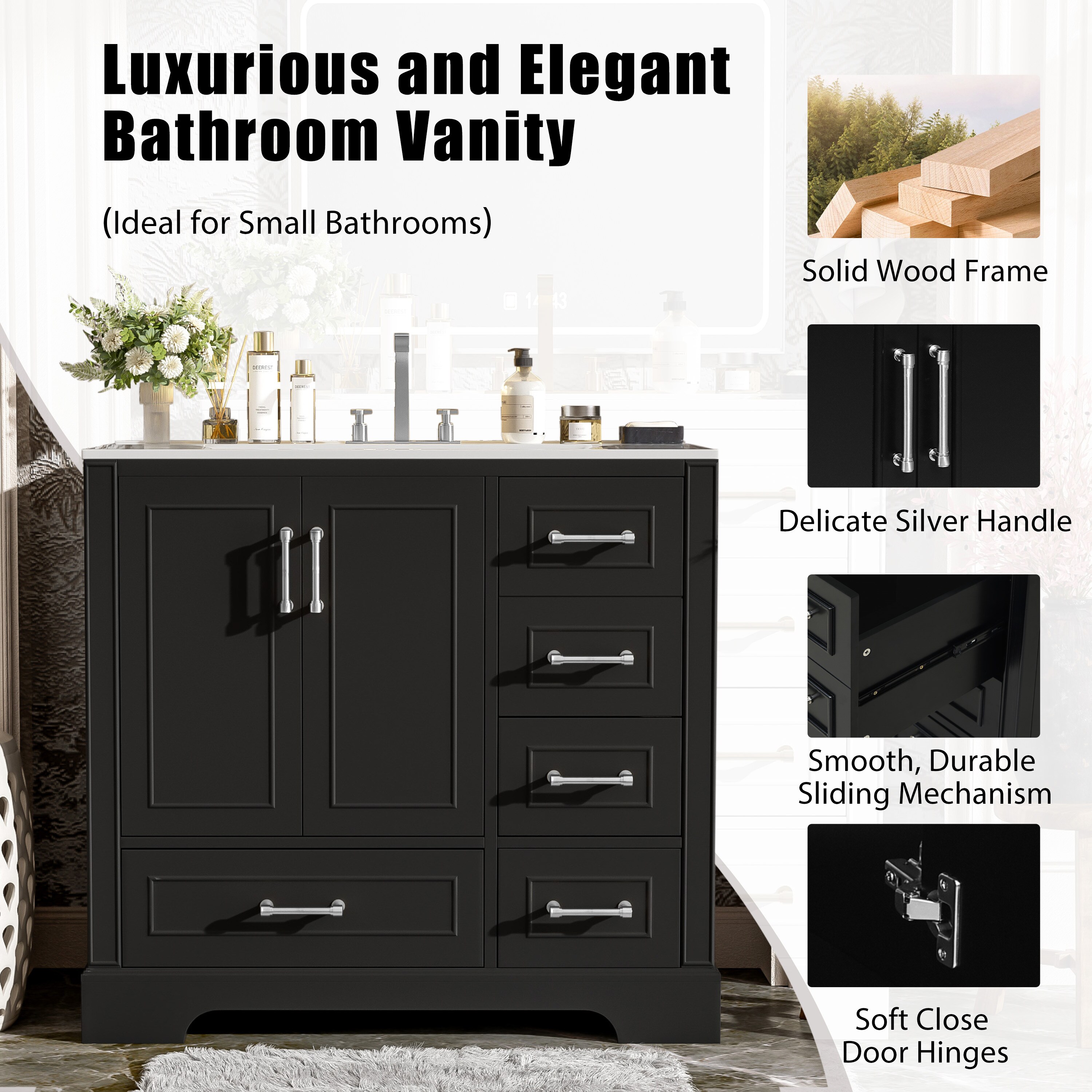 ModernLuxe L3P-N729P251630B Bath-Vanity-Combo - View #3