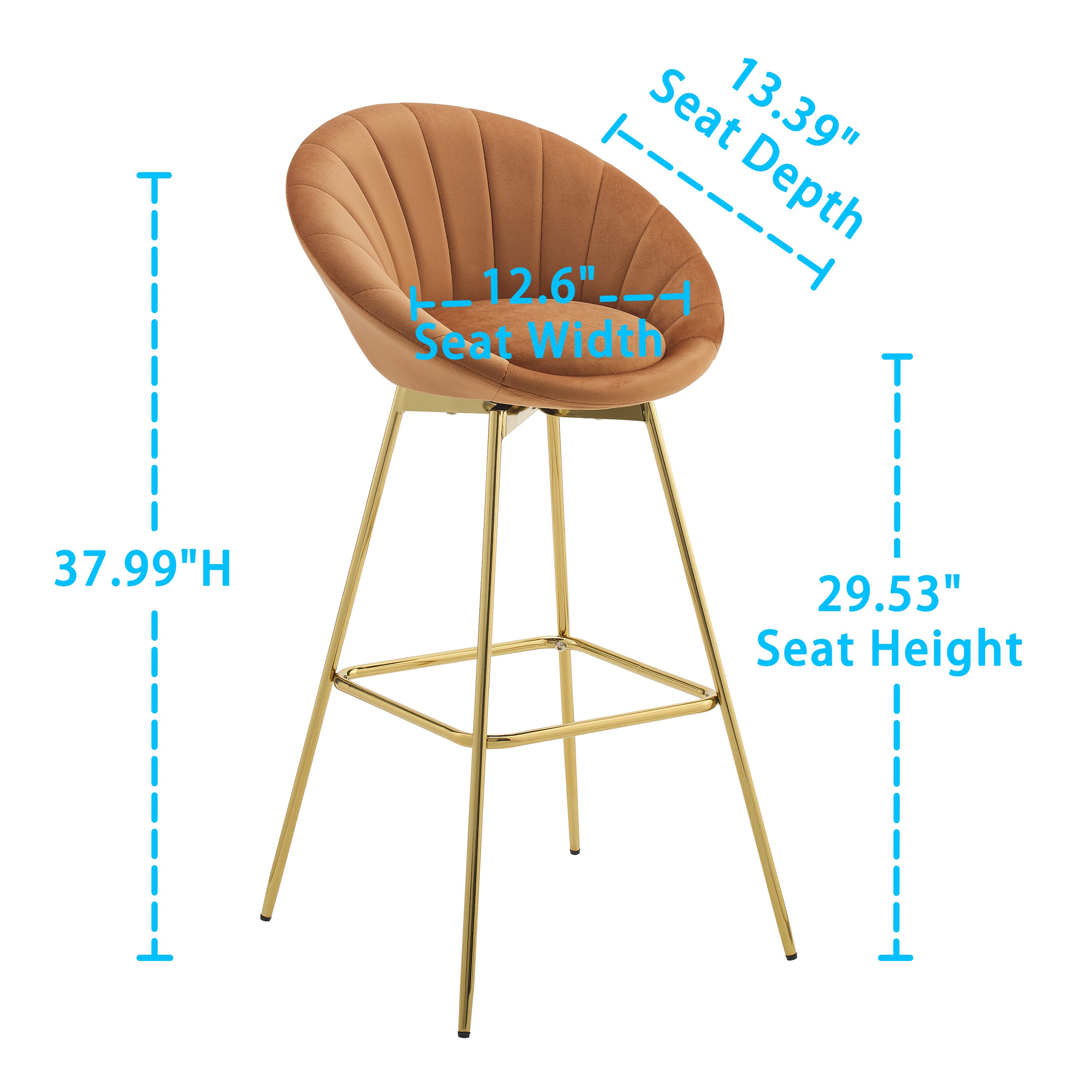 Art Leon BS017-ORANGERED stools - View #5