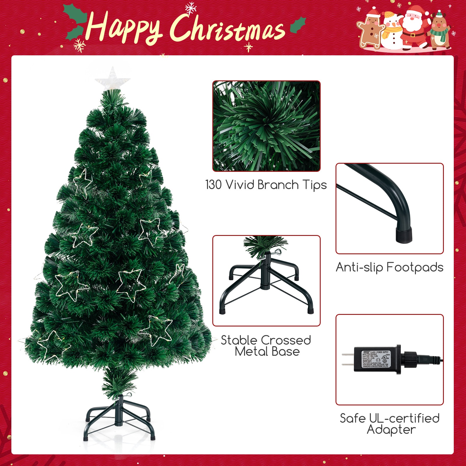 WELLFOR HYG23958US Artificial-Christmas-Trees - View #8