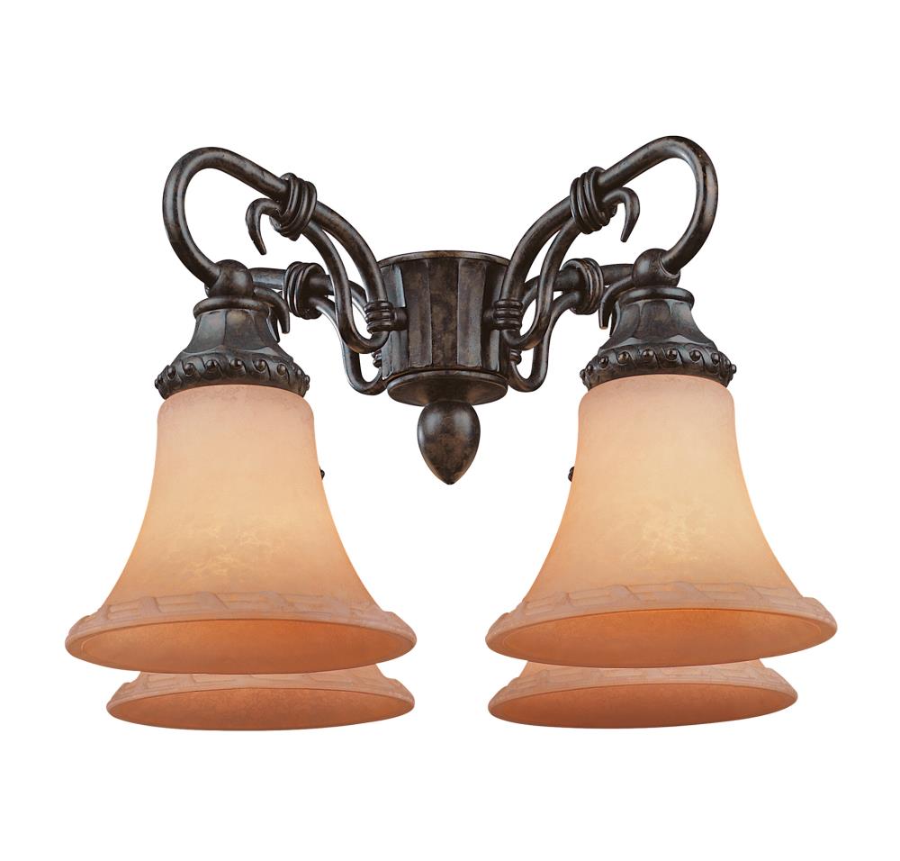  20157998 4-Light Orange Incandescent Ceiling Fan Light Kit