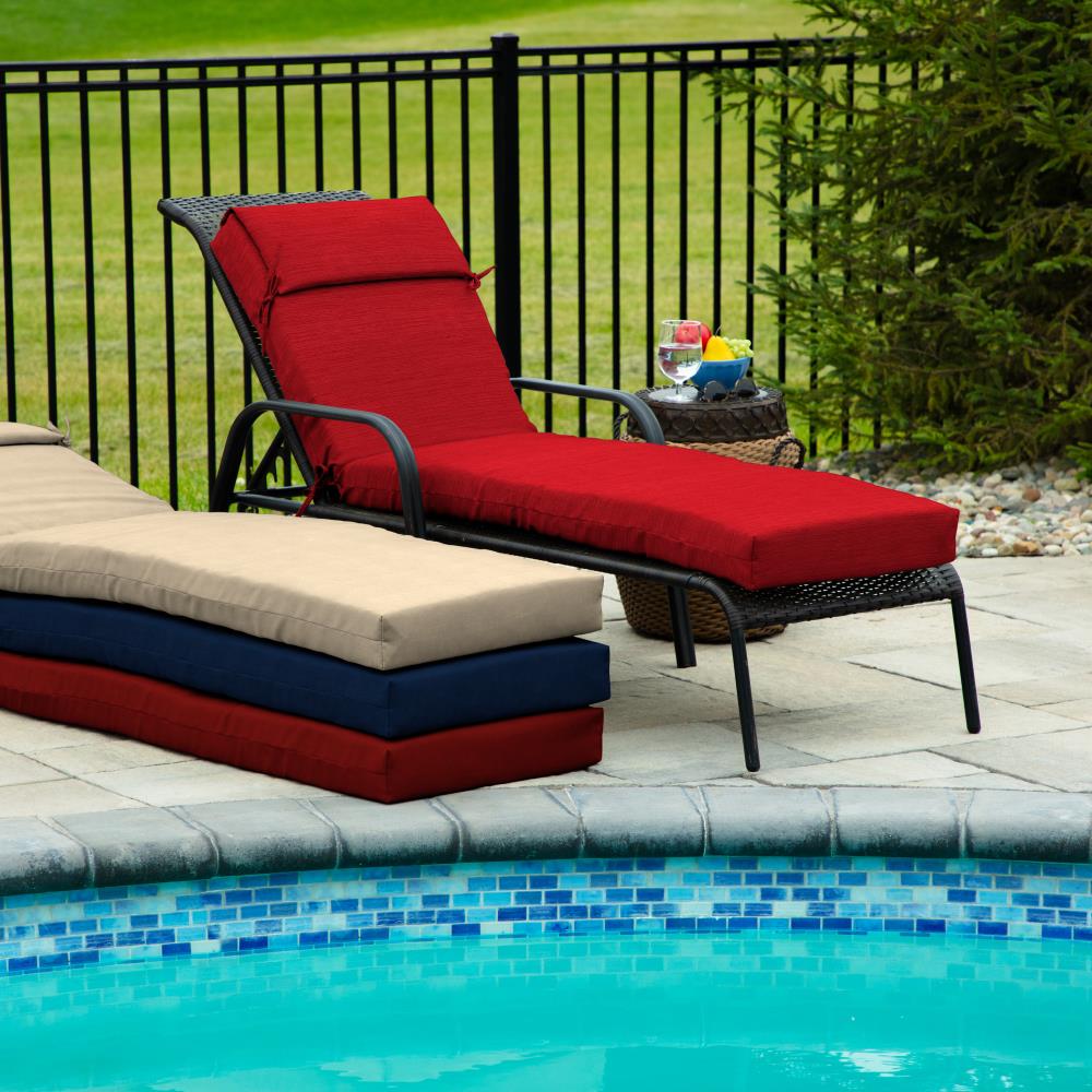 red lounge chair cushion