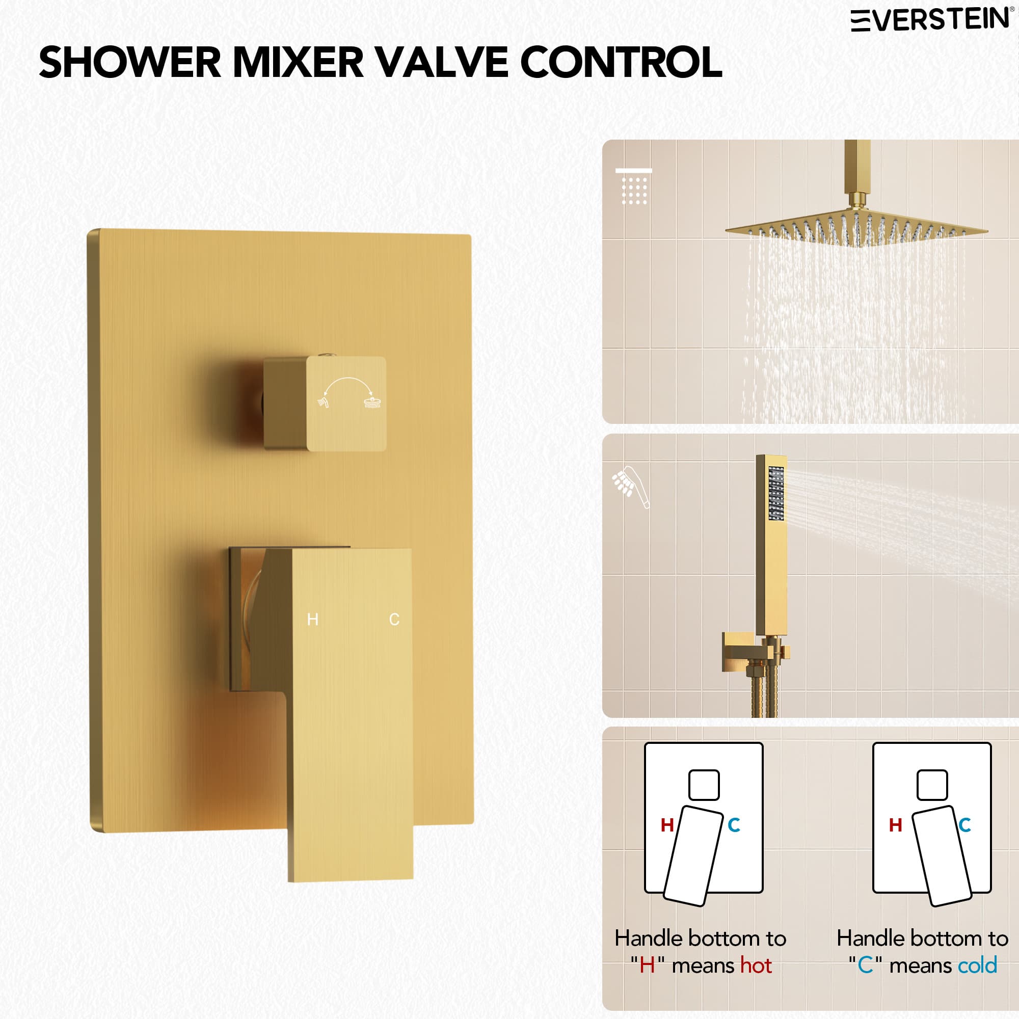 EVERSTEIN SFS1001-GD10 Tub-Shower-Faucets - View #6