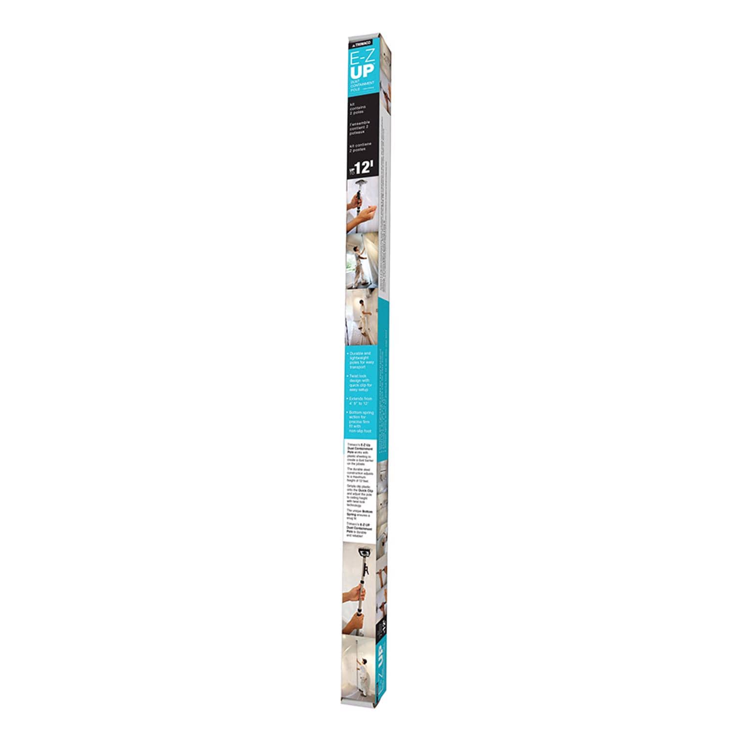 Trimaco  E Z Up 12 ft. L Black/Silver Steel Dust Containment Pole