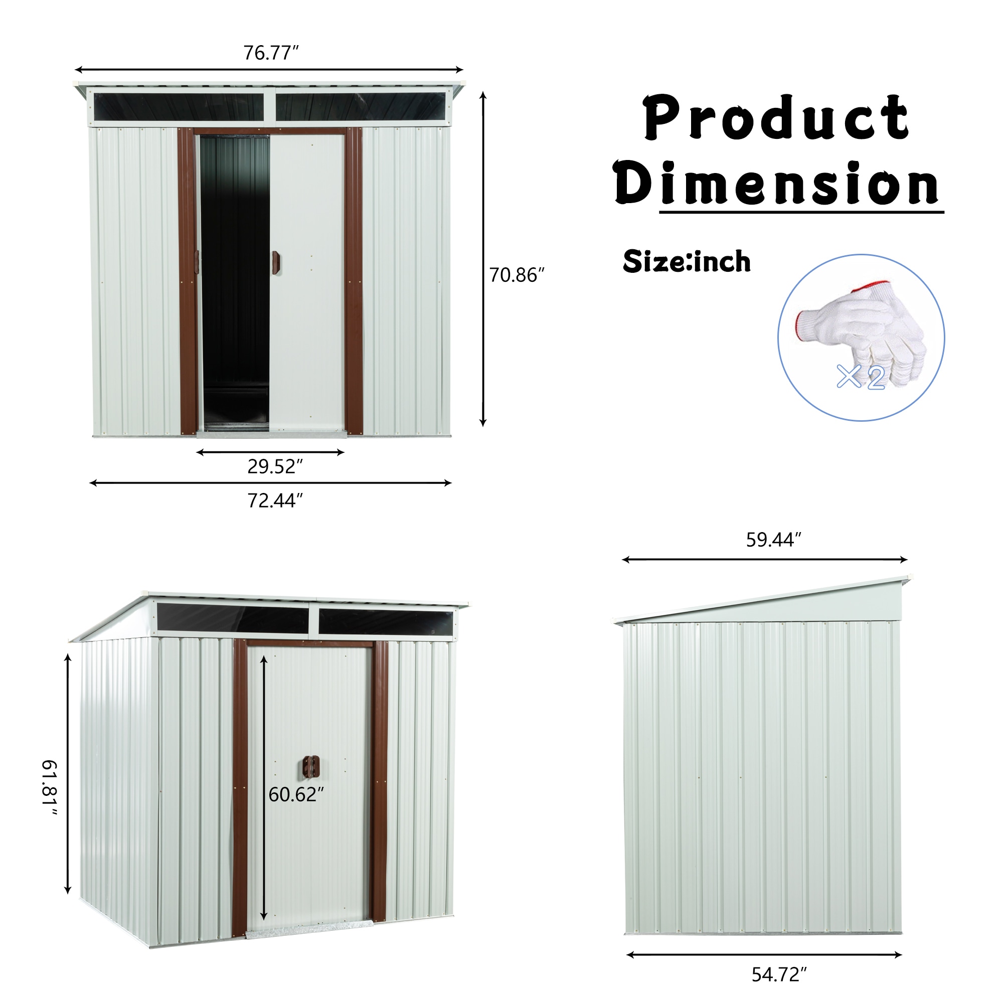 Maocao Hoom BH71040 Metal-Storage-Buildings-Sheds - View #2