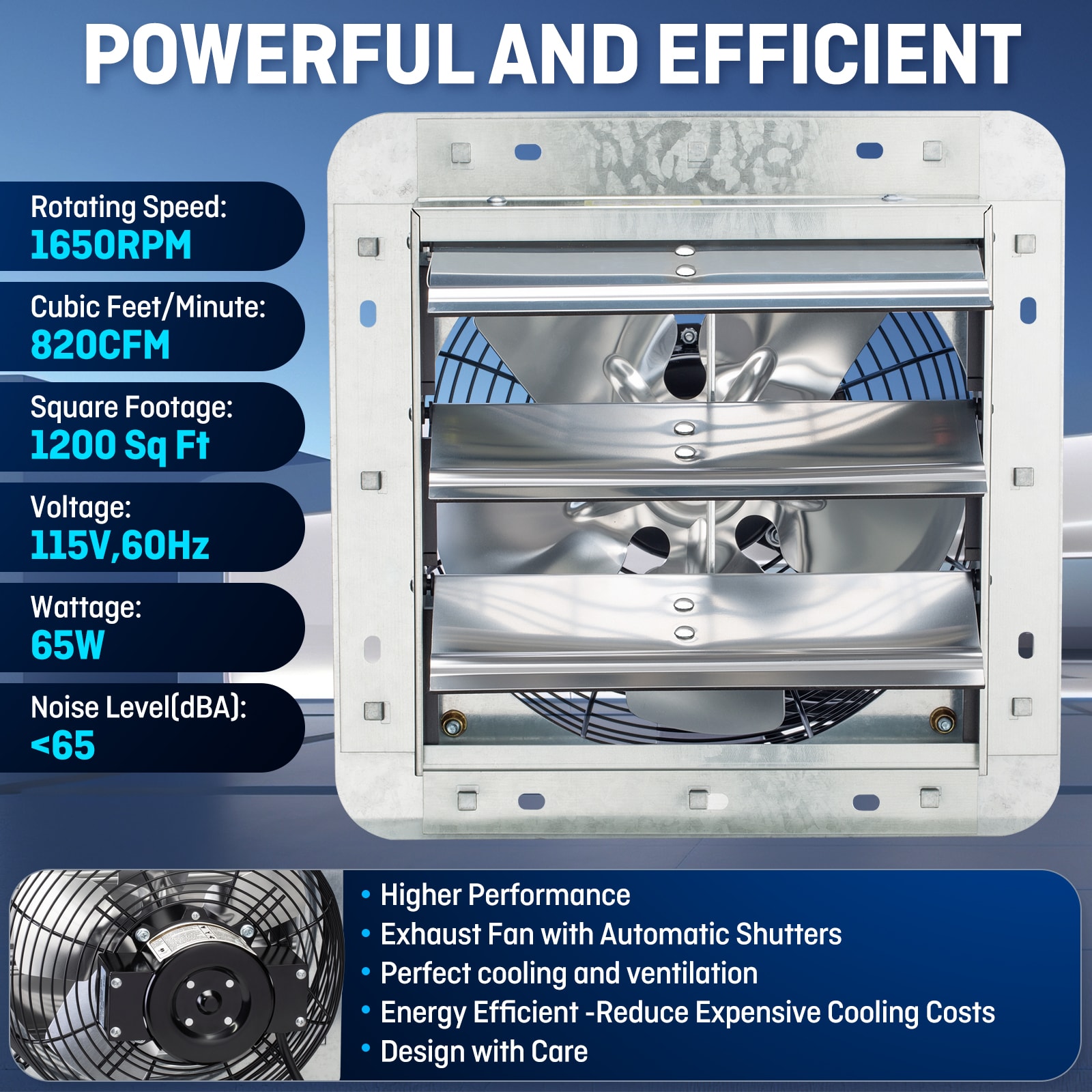 iLIVING ILG8SF10V-ST Wall-Mounted-Fans - View #2