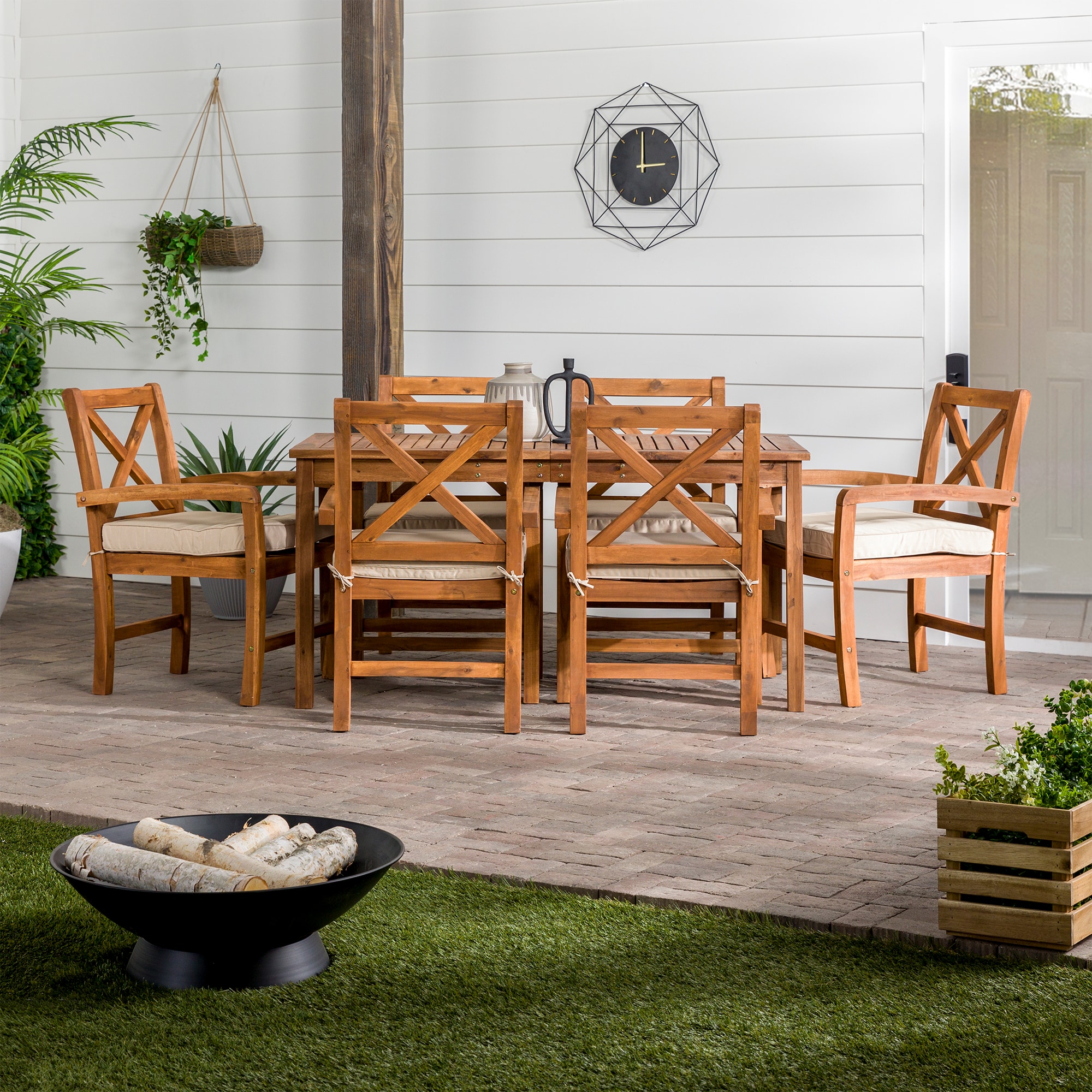 Walker Edison LWW7XSDTBR Patio-Dining-Sets - View #4