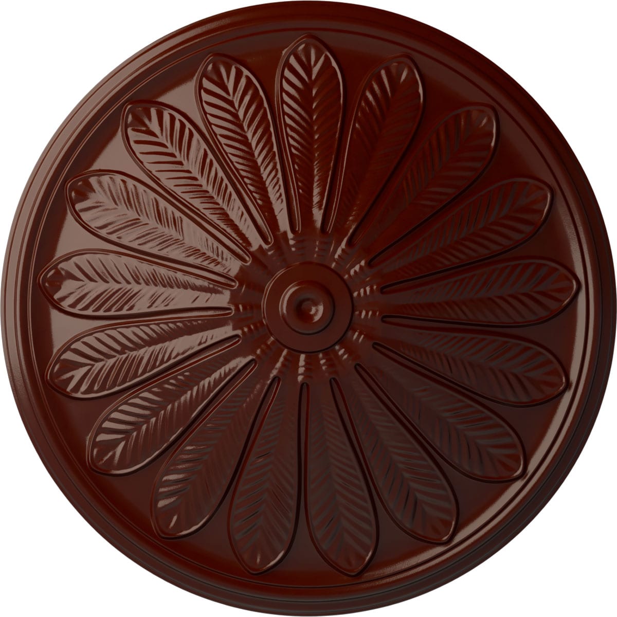 Ekena Millwork CM25BRBMF Brontes 25.5-in W x 25.5-in L Painted Brushed Mahogany Polyurethane Split Ceiling Medallion