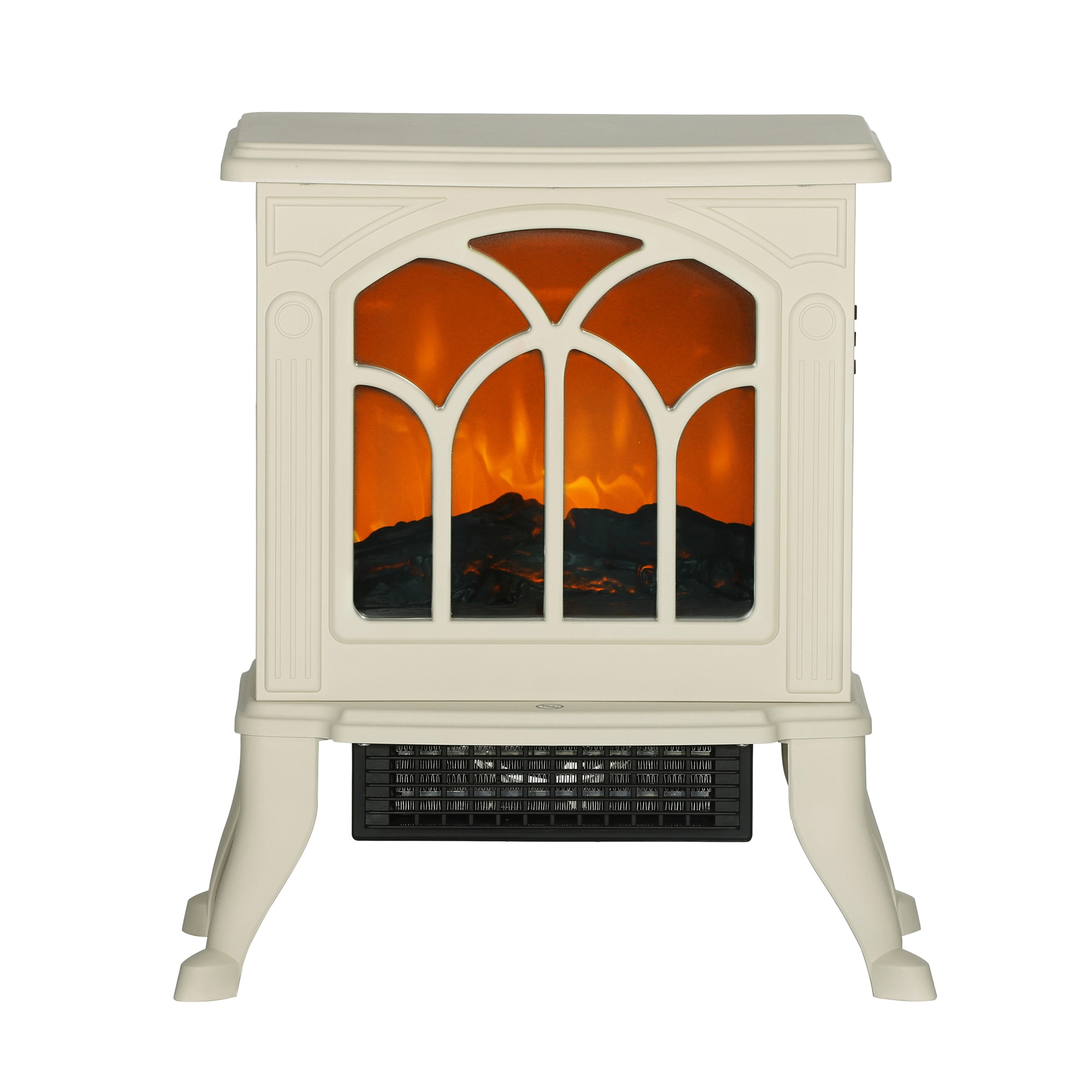 SINOFURN 15-in W Beige Assembly Required Free standing Fan-forced Corner or Flat Wall Electric Fireplace