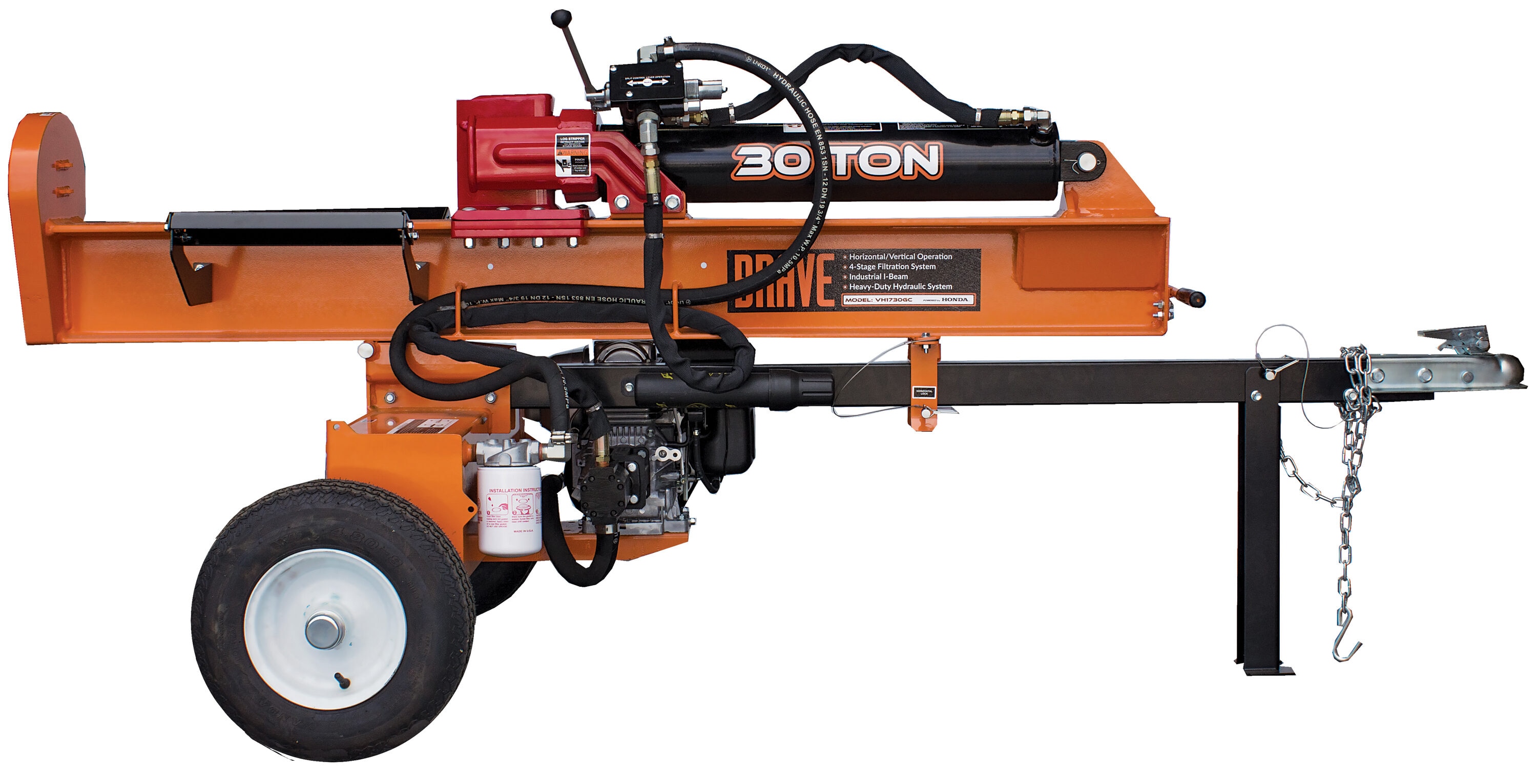 Great Northern Equipment Brave 30-Ton 189-cc Horizontal and Vertical Gas Log  Splitter with Honda Engine in the Hydraulic Gas Log Splitters department at