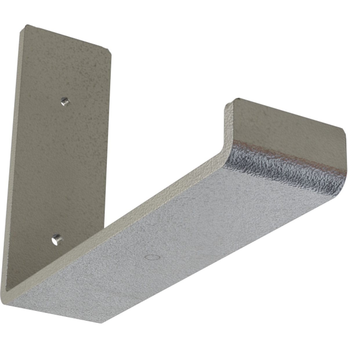 Ekena Millwork BKTM02X08X06HSHSV Steel Hanging Shelf 8-in x 2-in x 6-in Gray Steel Mounting bracket
