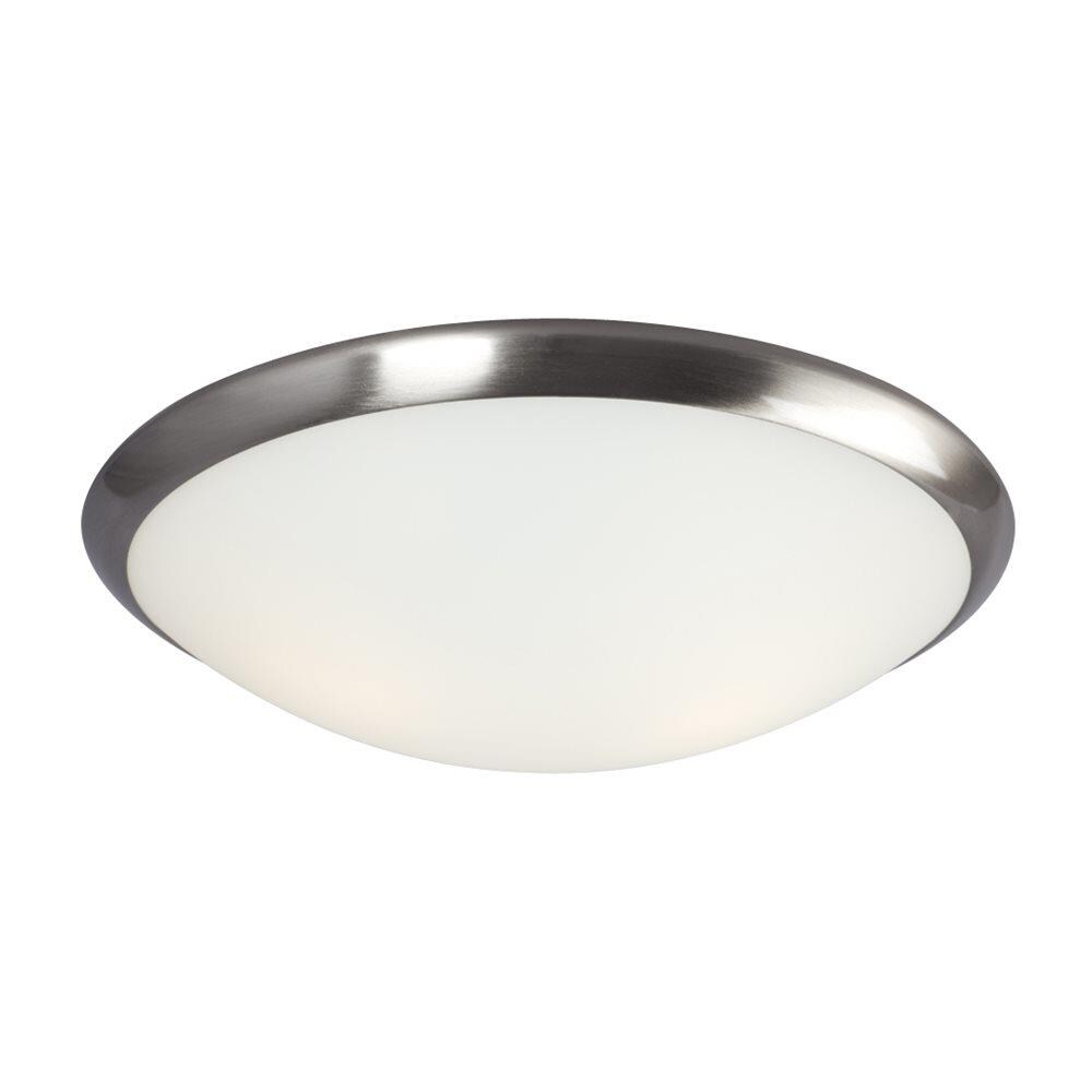 Galaxy Lighting 612394BN 1 -Light 15.25-in Brushed Nickel Flush Mount Light