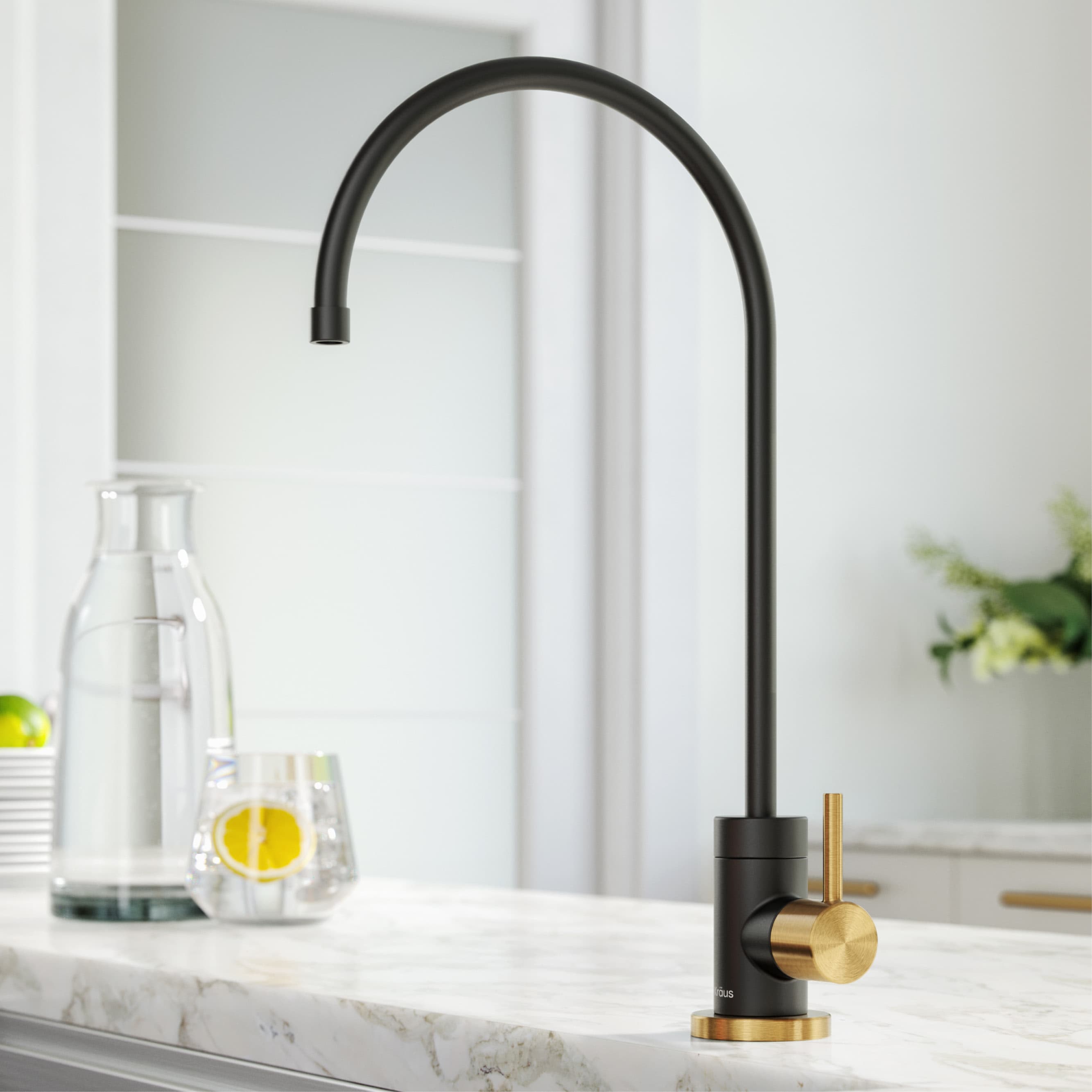 Kraus FF-100BBMB Purita Brushed Brass/Matte Black Deck-mount Cold Water Dispenser