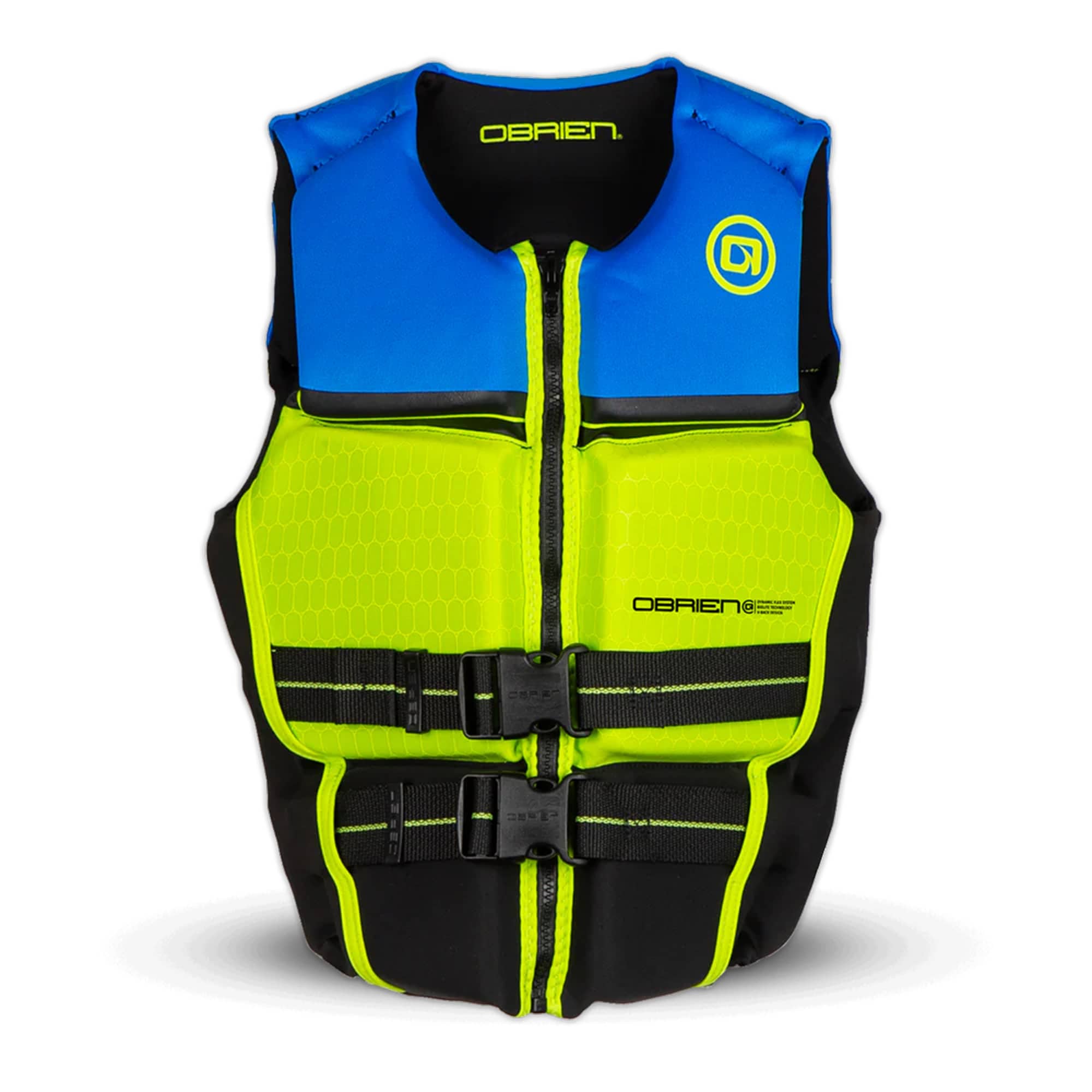 O'Brien O FeetBrien Junior V-Back Neoprene USCGA Life Jacket with Front Zipper Blue/Green