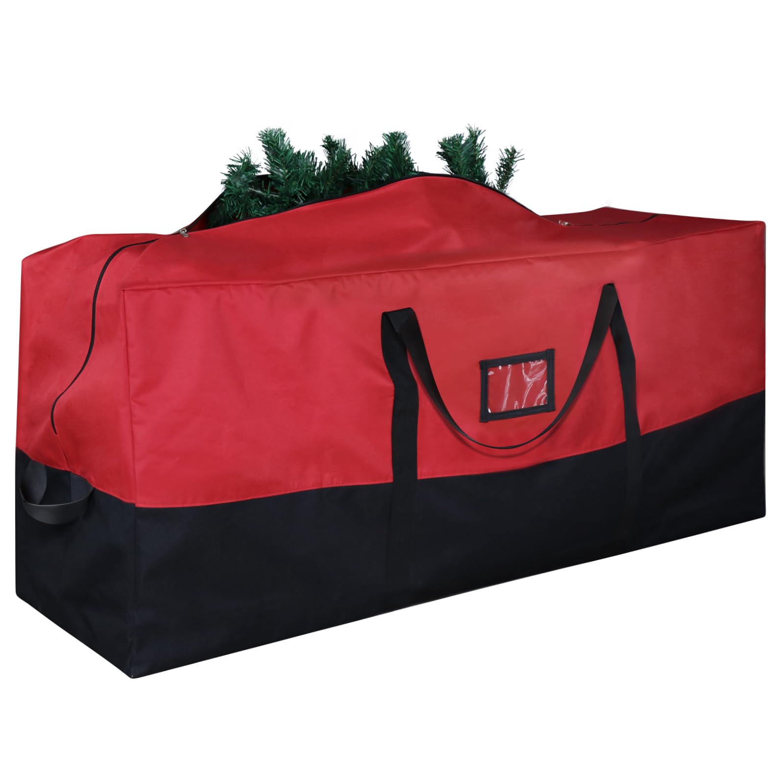 KIWDZFU  Christmas Tree Storage Bag Extra Large 600D Oxford Waterproof Organizer Fits Up to 7 Feet Artificial Trees Double Zipper Card Slot