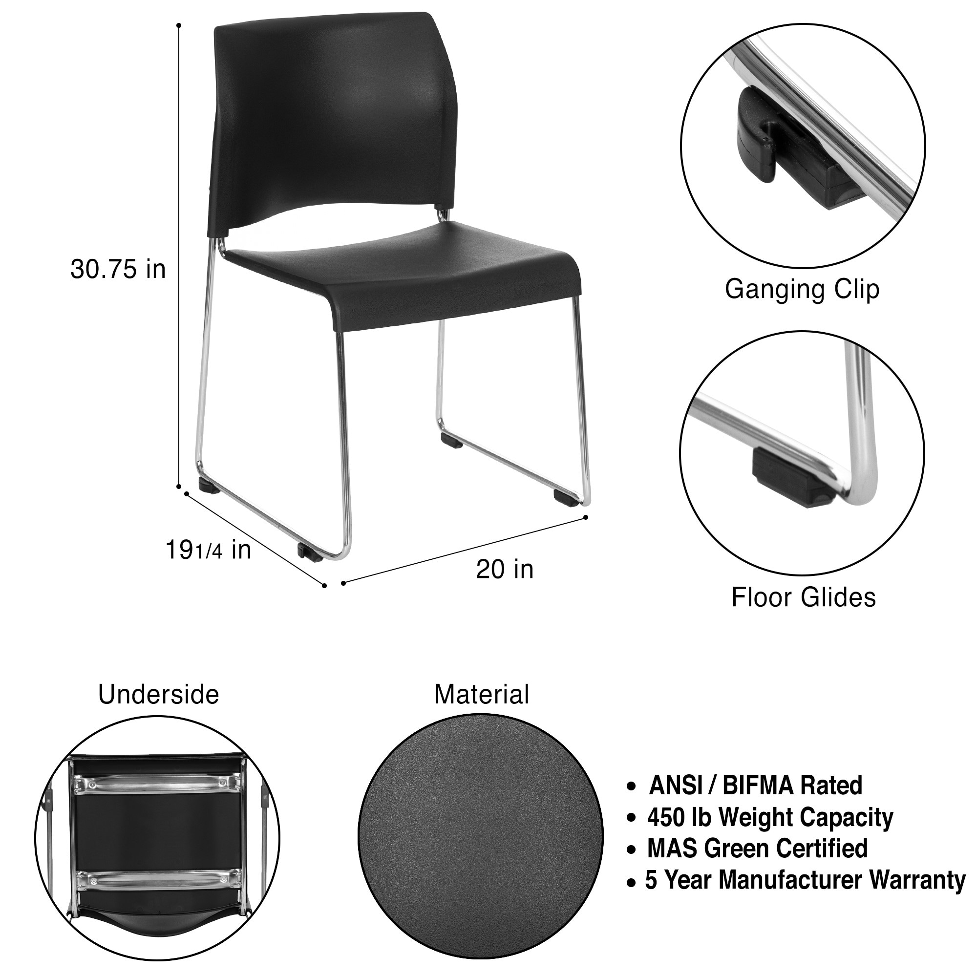 Hampden Furnishings HMD8800ACR-BK/2 chairs - View #4