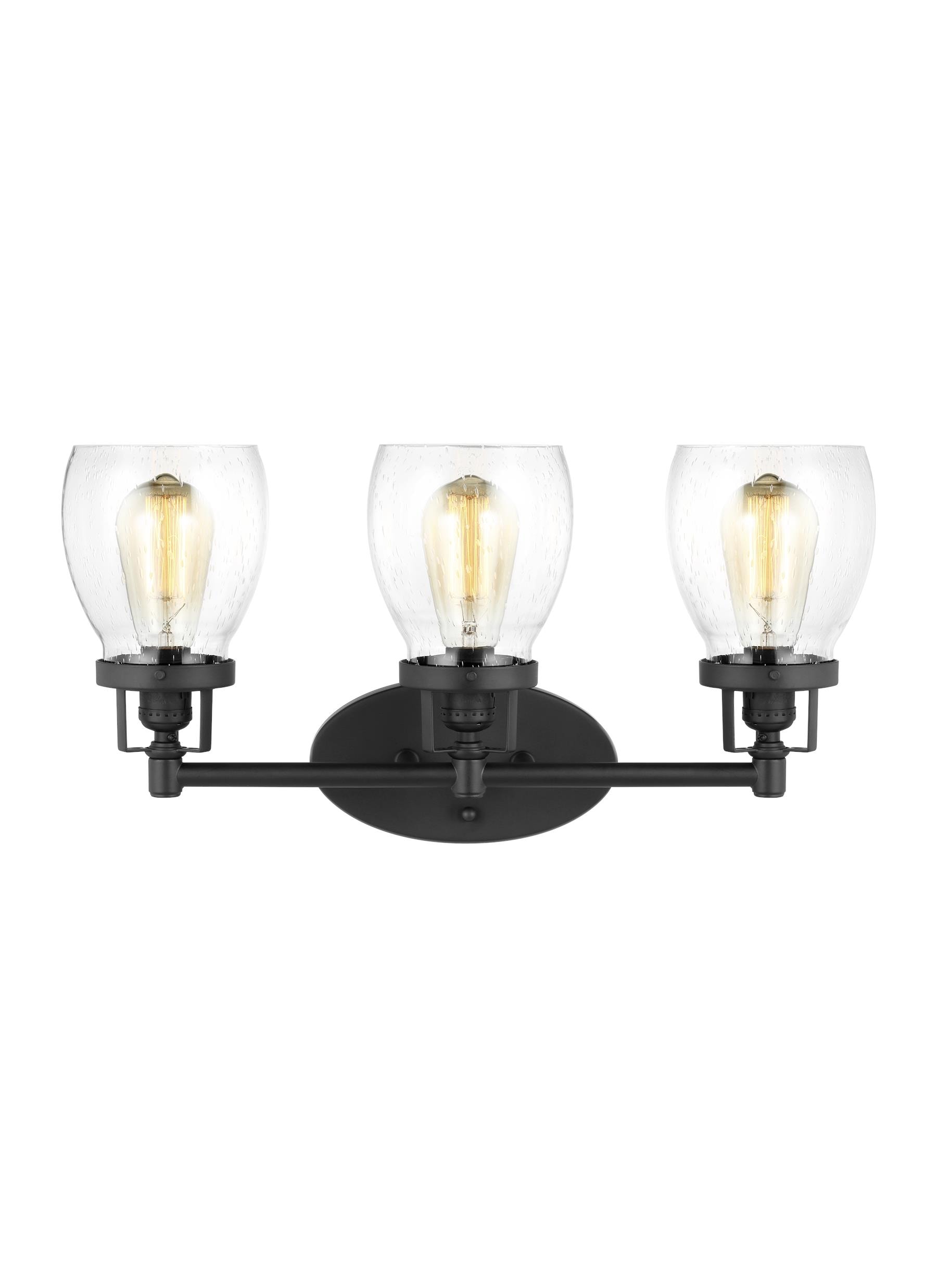 Generation Lighting 4414503-112 Belton 21-in 3 -Light Black Transitional Vanity light