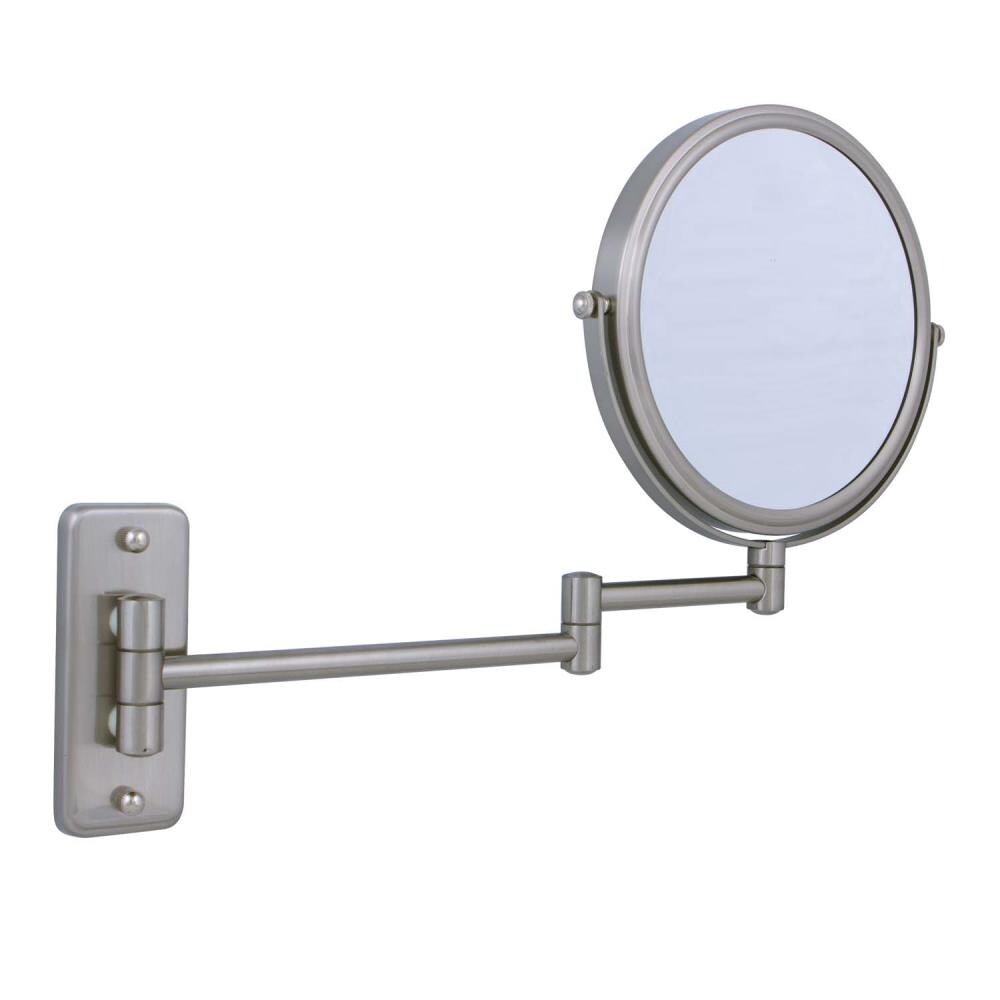 Zadro Wall Mount Mirror 8-in x 12.25-in Satin Stainless Steel Double ...