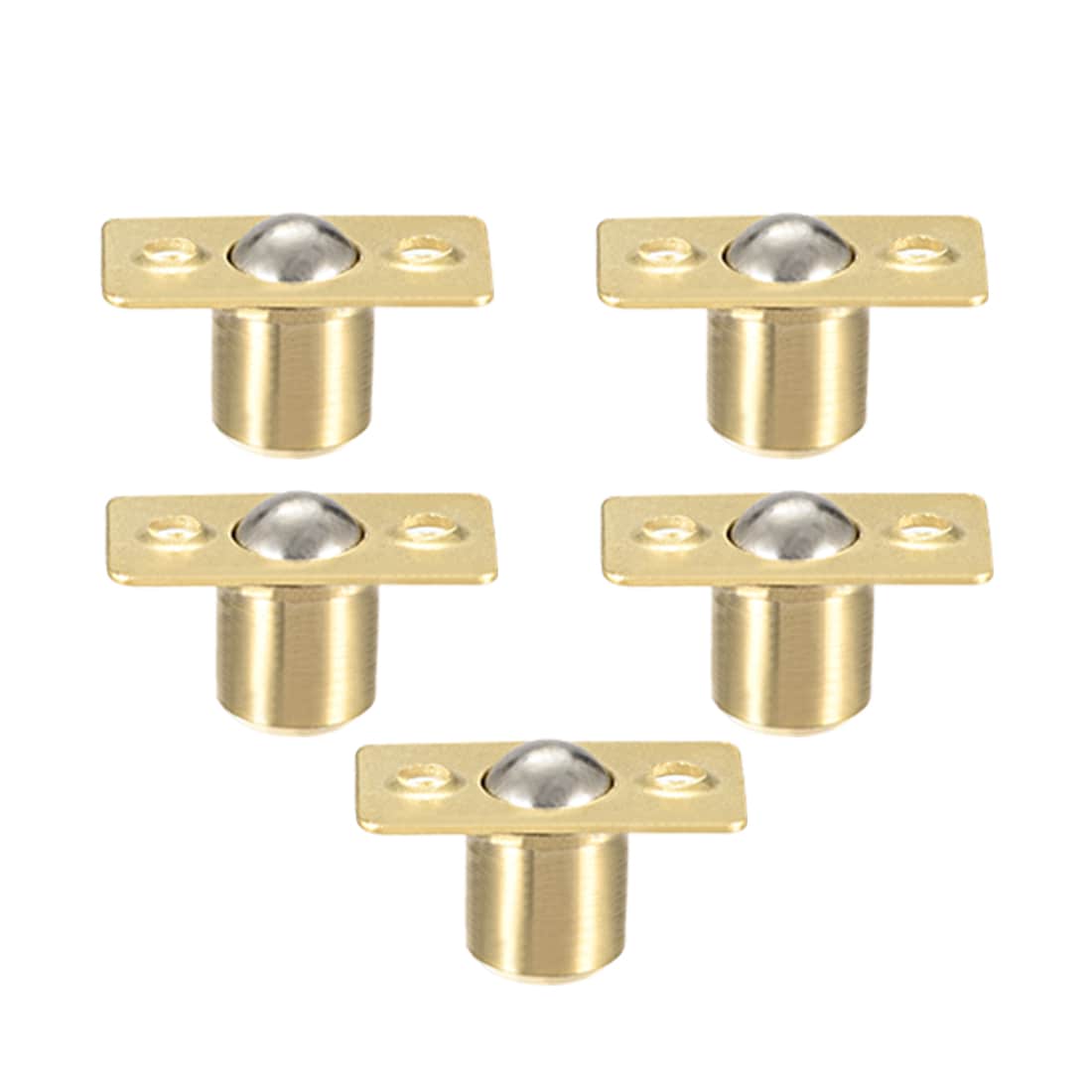 Unique Bargains 5 Sets Door Cabinet Closet Drawer 9.5mm Shaft Dia Brass Ball Catch Latch Catcher #S25093001UX9729