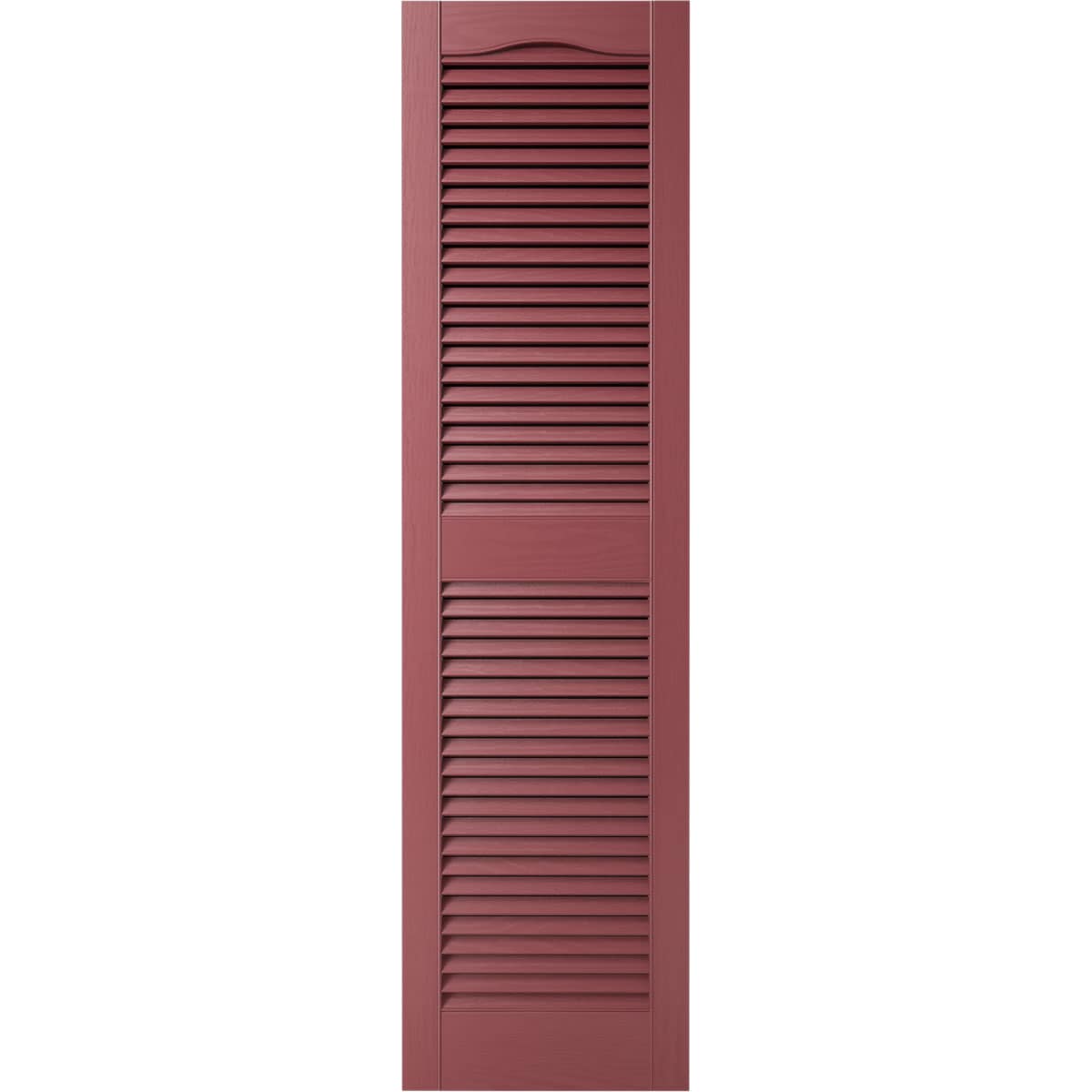 Ekena Millwork LL1C12X04100WN 12-in W x 41-in H Wineberry Louvered Exterior Shutters ( 2 -Pack )