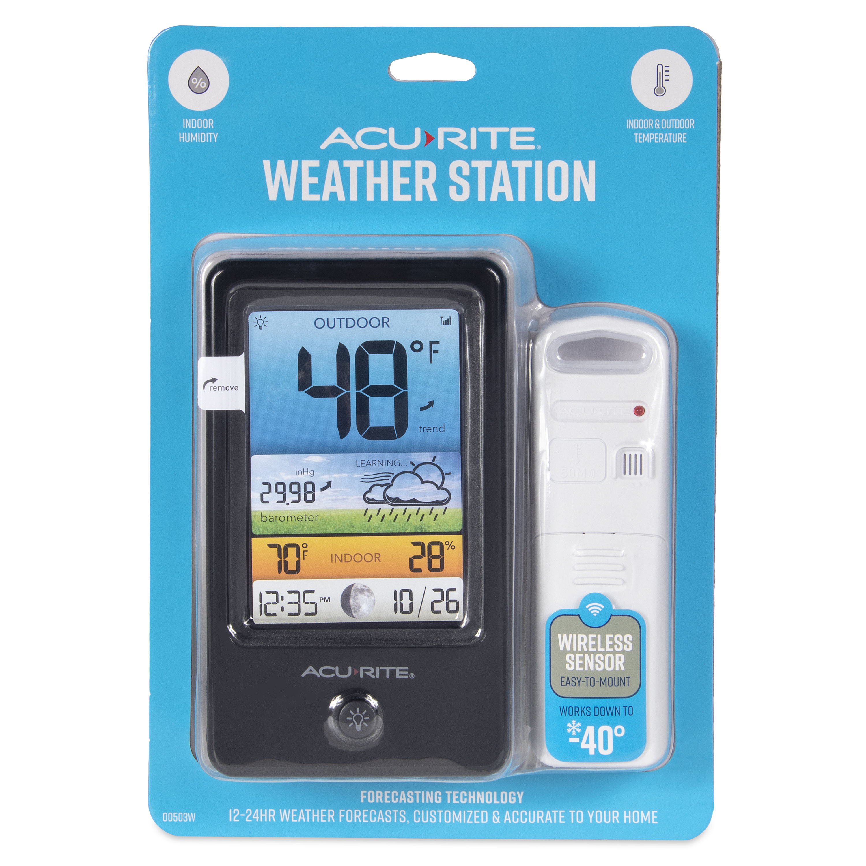 Acurite Color Weather Forecaster with Temperature and Humidity