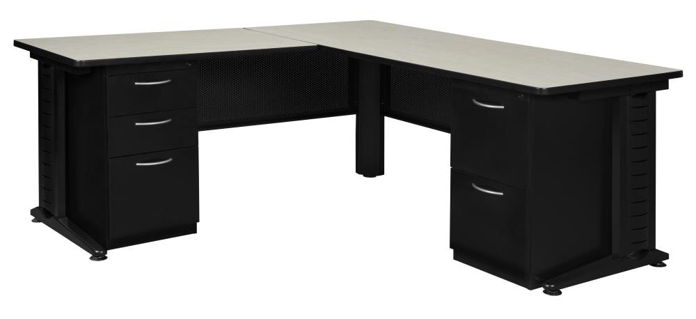 Regency MLD723048PL Fusion 78-in White Modern/Contemporary L-shaped desk