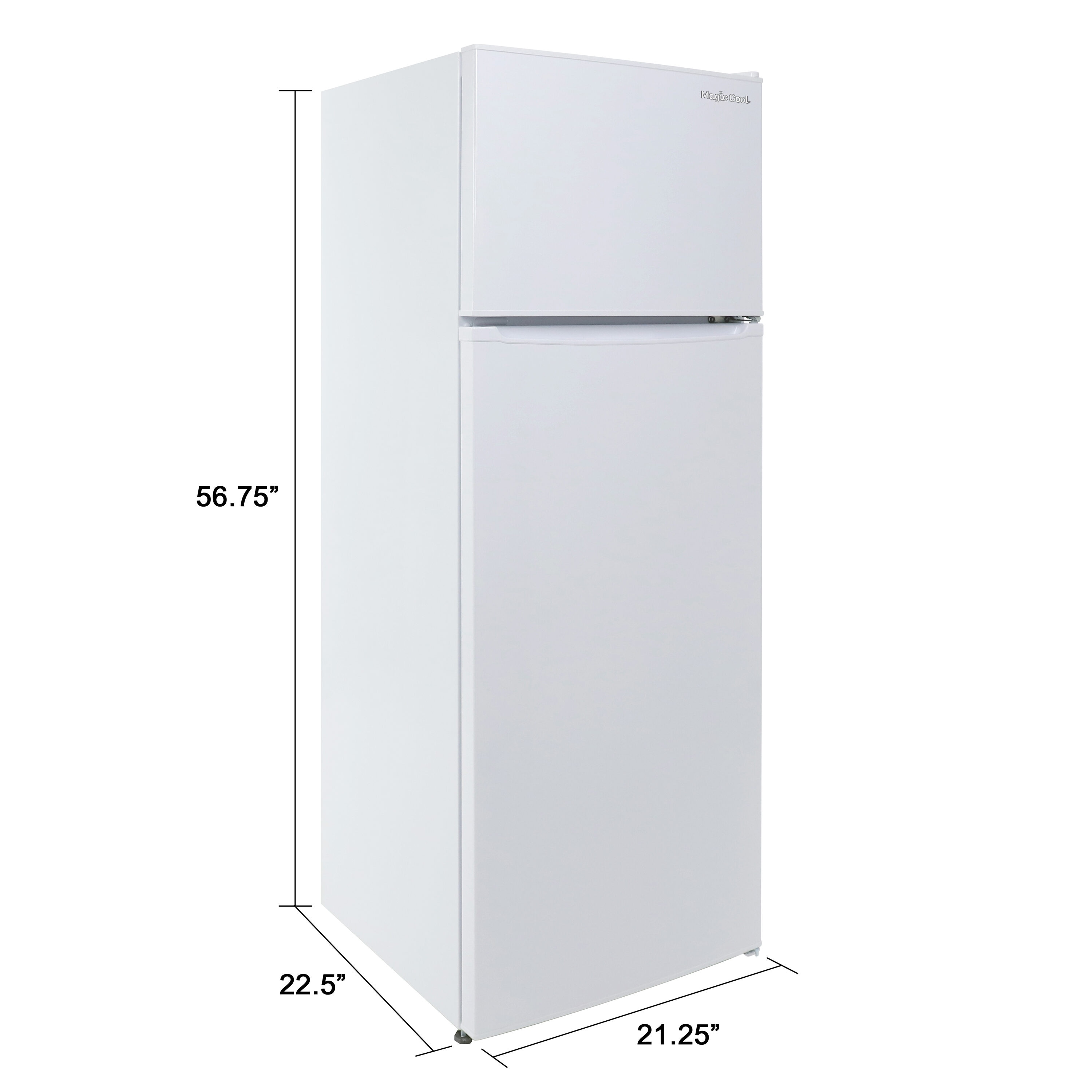 Magic Cool 10.0 cu. ft. Top Freezer Apartment Size Refrigerator In