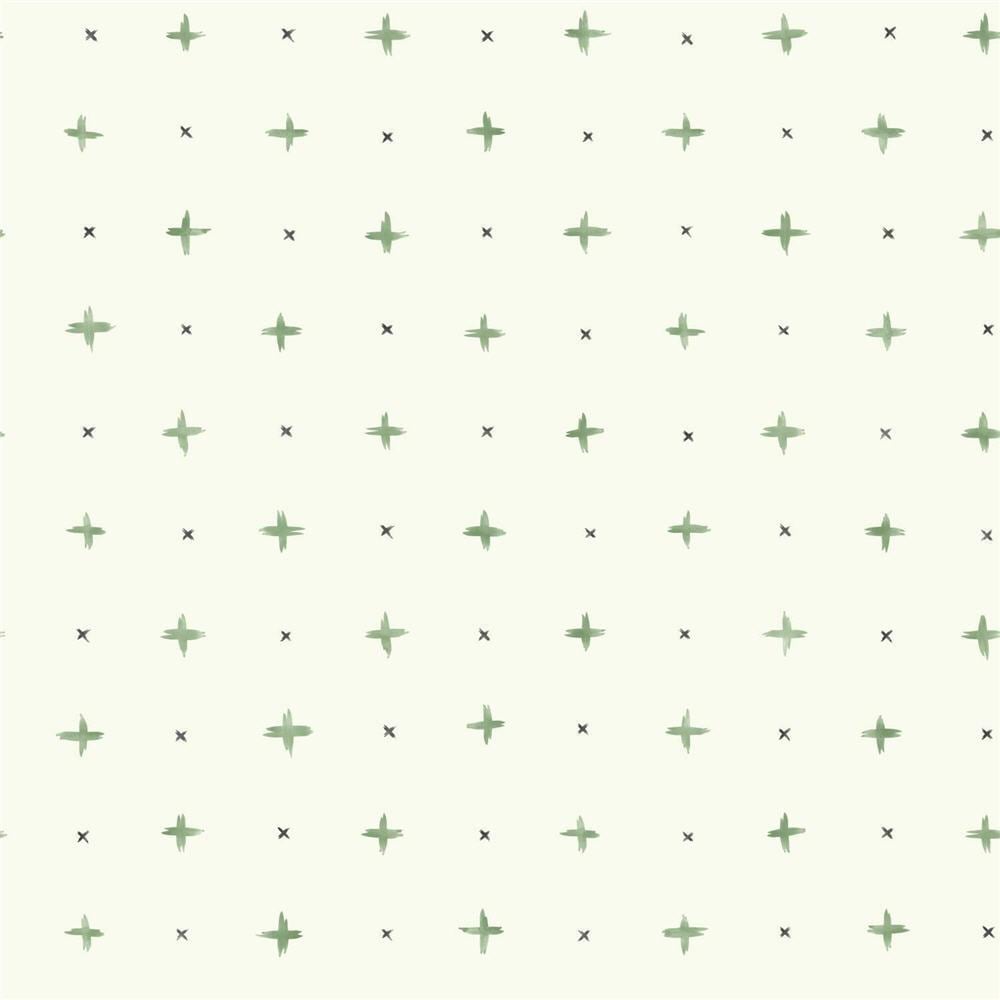 Magnolia Home MK1102 56-sq ft Green Paper Abstract Prepasted Soak and Hang Wallpaper