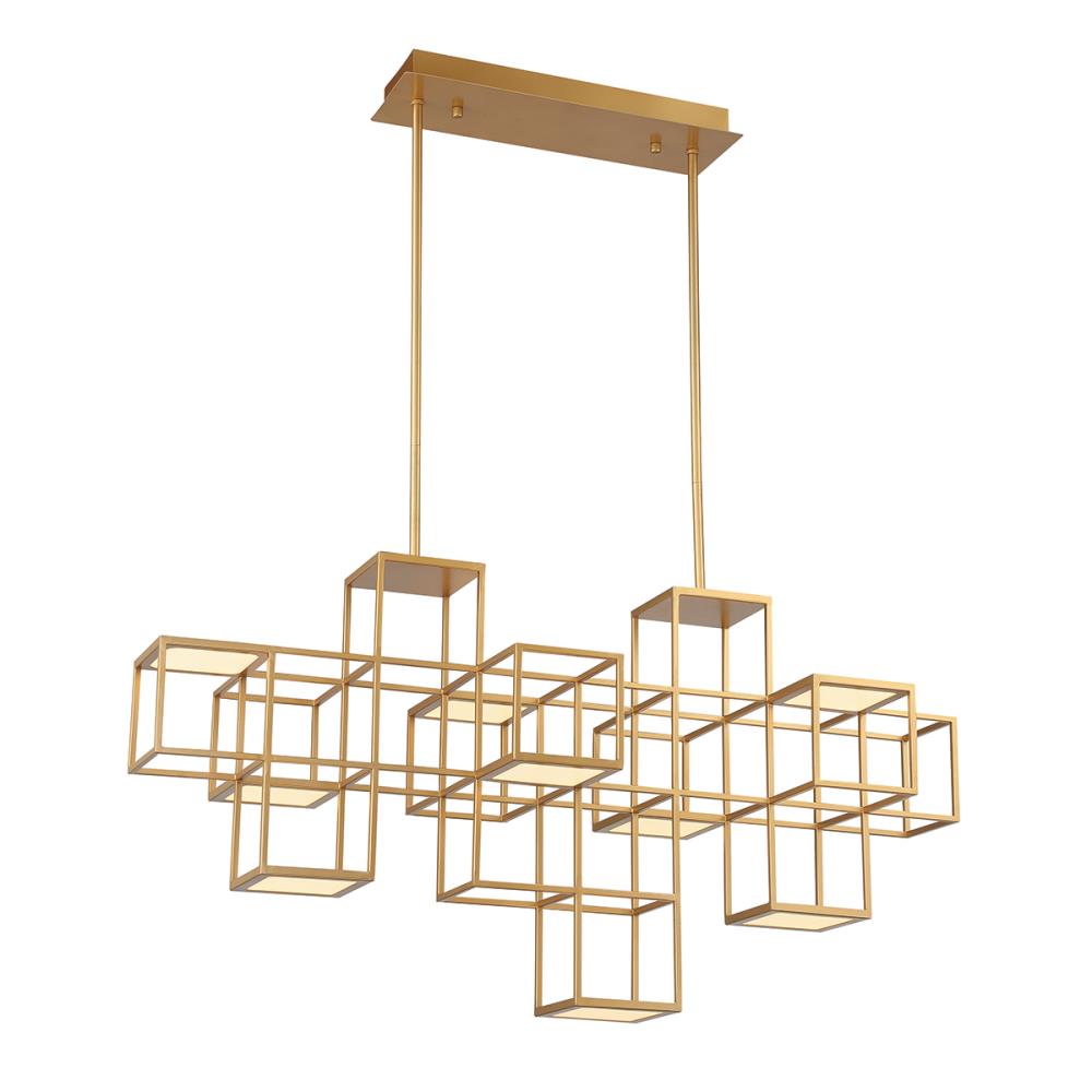 Eurofase 38258-015 Ferro Gold Modern/contemporary Integrated LED For Use in Dining Rooms, Foyers, Kitchens, Living Rooms Chandelier