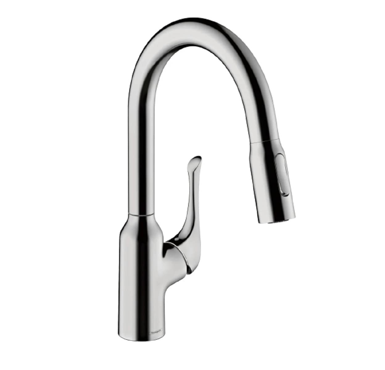 Hansgrohe 71844001 Chrome Single Handle Deck-mount Pull-down Kitchen Faucet with Sprayer ( Side Sprayer Included )