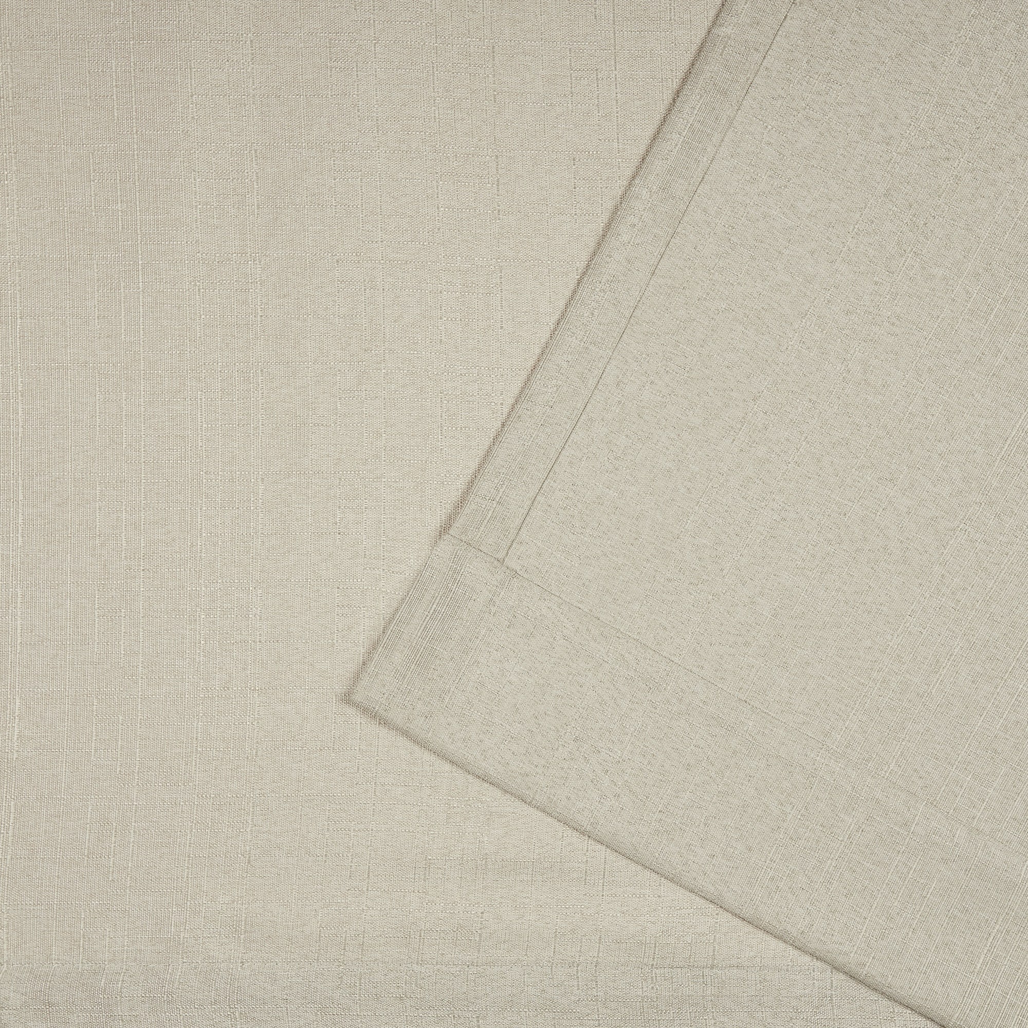 Natural Linen Look Tab Top Light-Filtering Curtain Panels, 54"x84", Set of 2