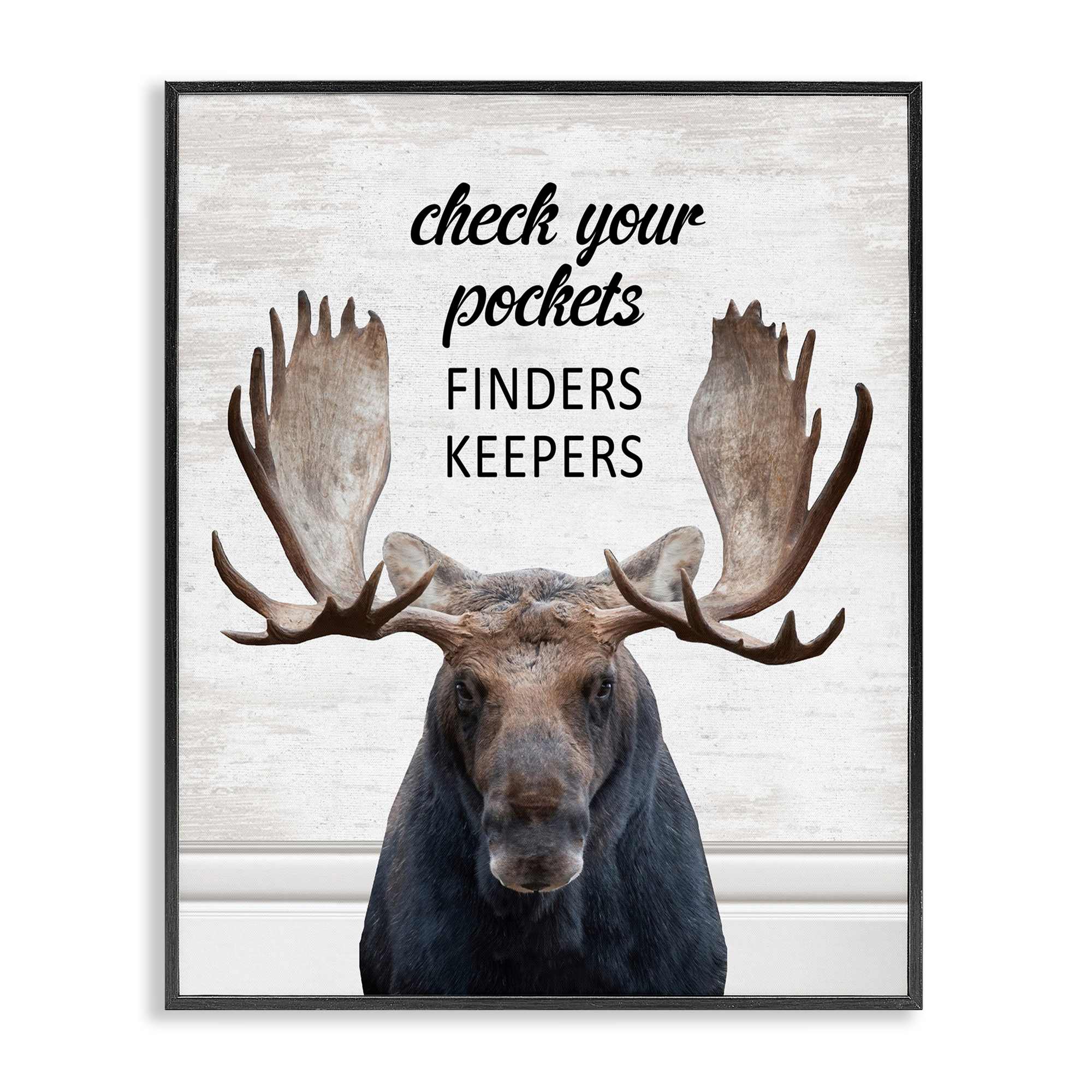 Stupell Industries BS-921-FR-11X14 Check Pockets Laundry Reminder Black Framed Giclee Art By Lettered and Lined 11 x 14