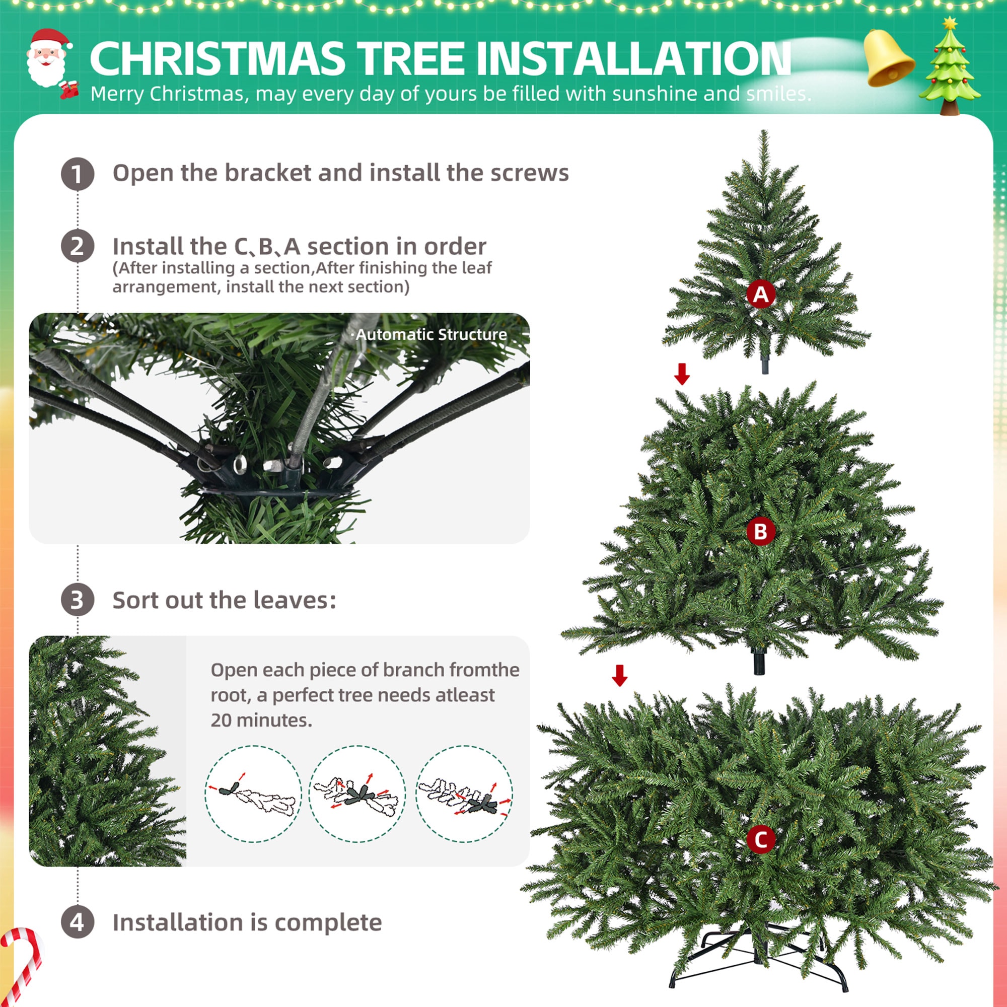 AAZJ NBC-CM64230 Artificial-Christmas-Trees - View #4