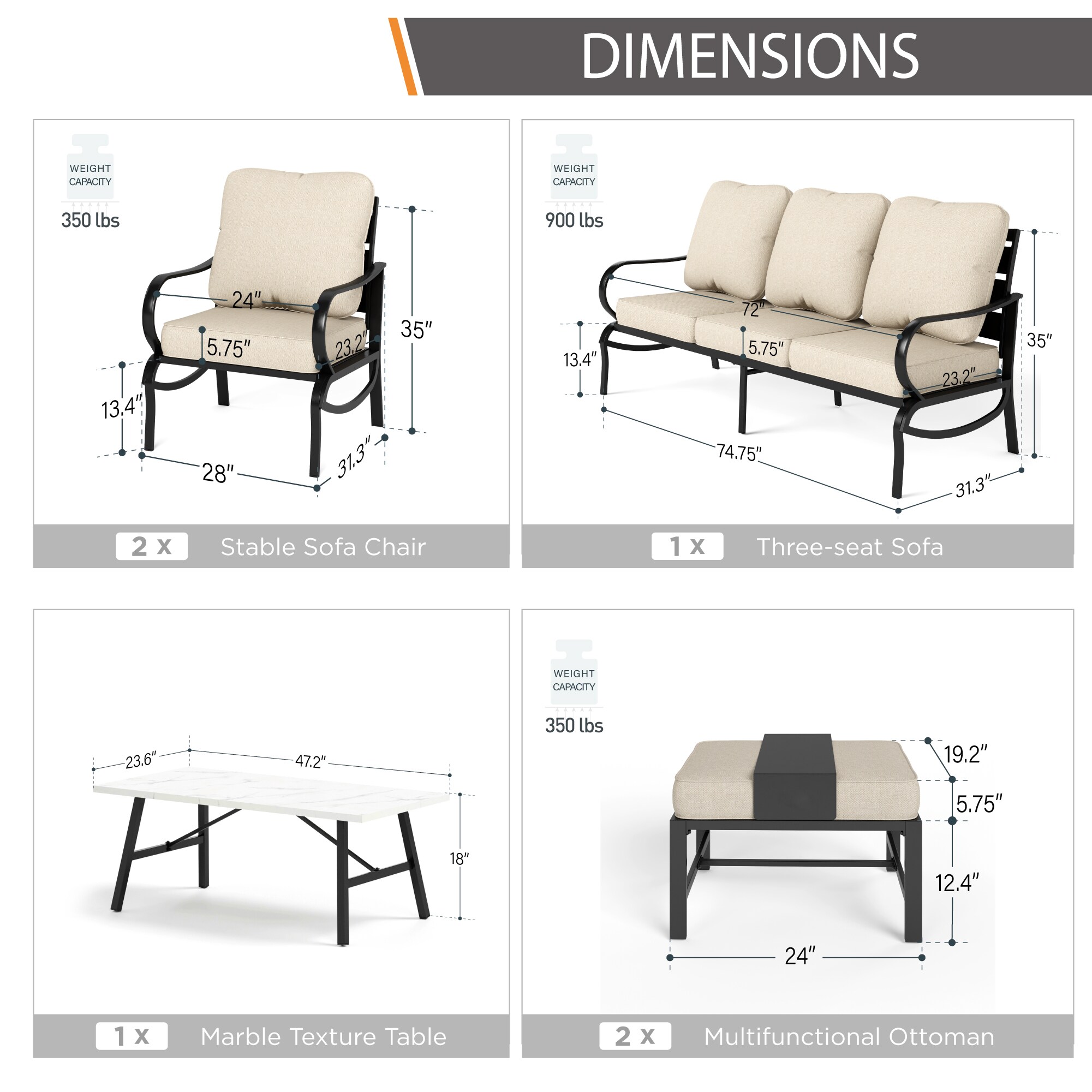 Sunshine Valley CP001-01-7 Patio-Conversation-Sets - View #10