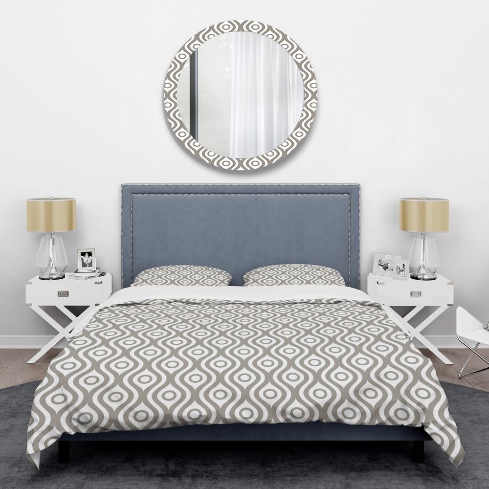 Designart BED24646-K 3 -Piece Gray King Duvet cover Set