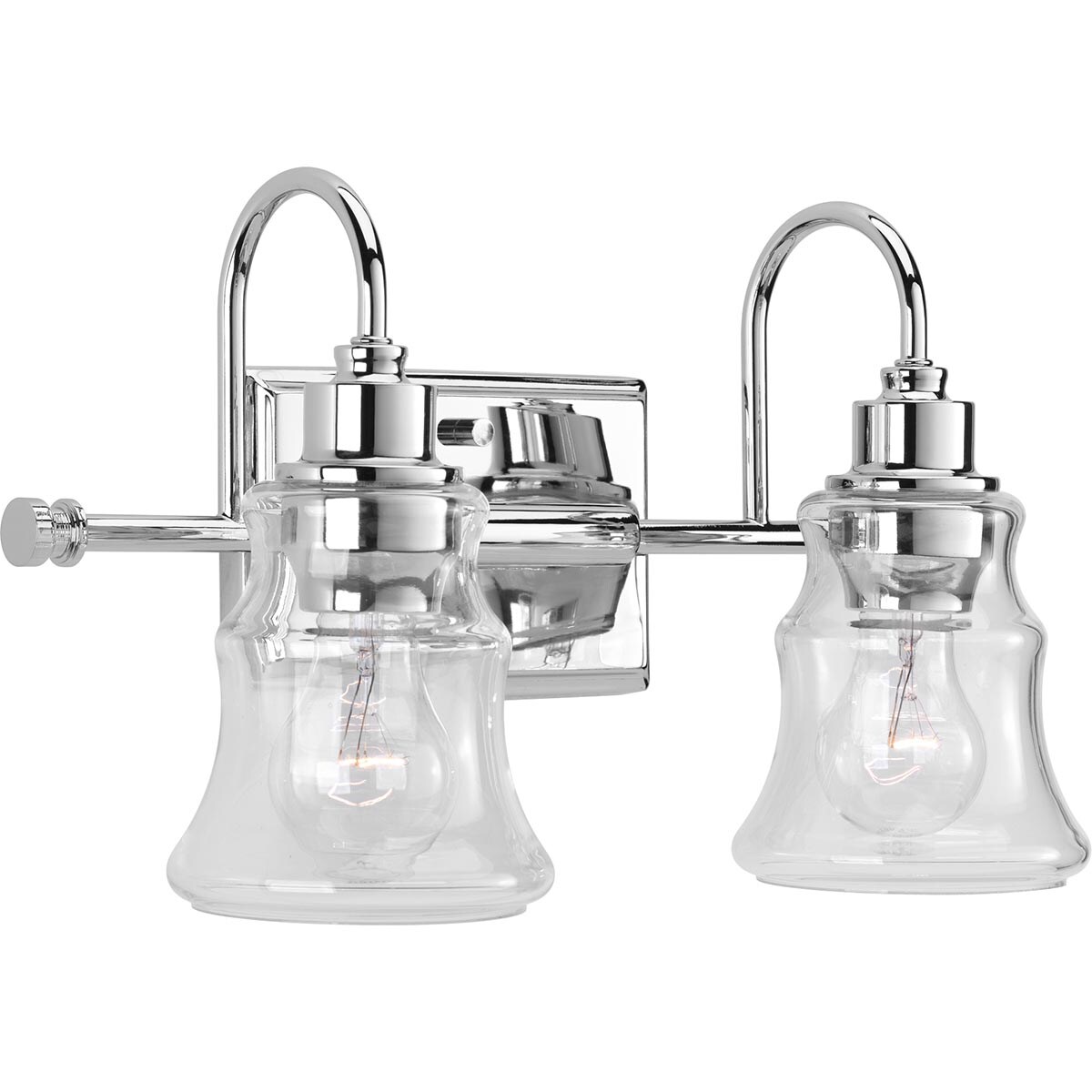 Progress Lighting P300138-015 Litchfield 15.37-in 2 -Light Polished Chrome Transitional Vanity light