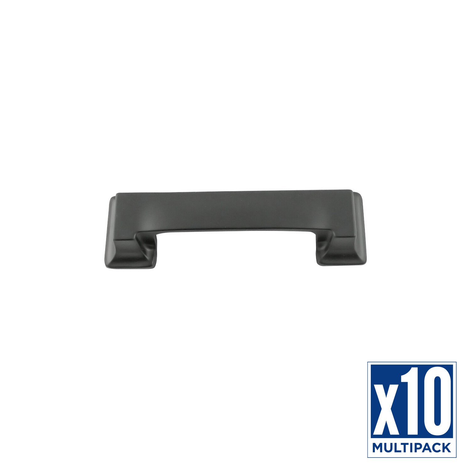 Hickory Hardware Studio 3-in or 3-3/4-in Center to Center Matte Black  Rectangular Cup Drawer Pulls (10-Pack) in the Drawer Pulls department at