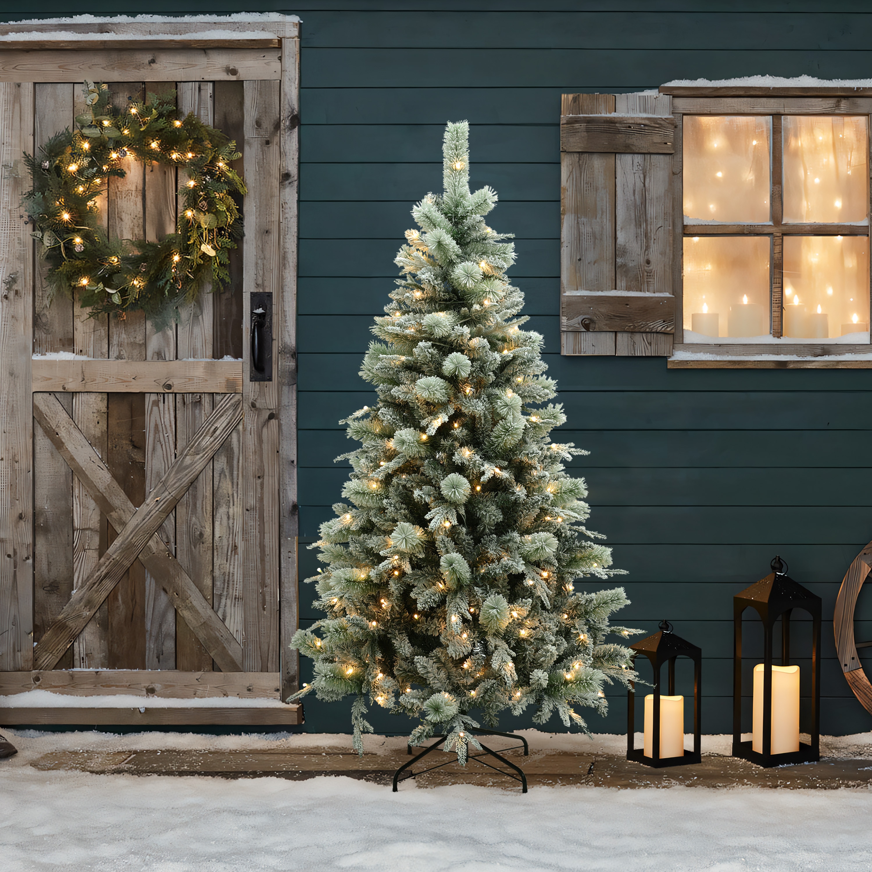 LuxenHome WHAP1786 Artificial-Christmas-Trees - View #3