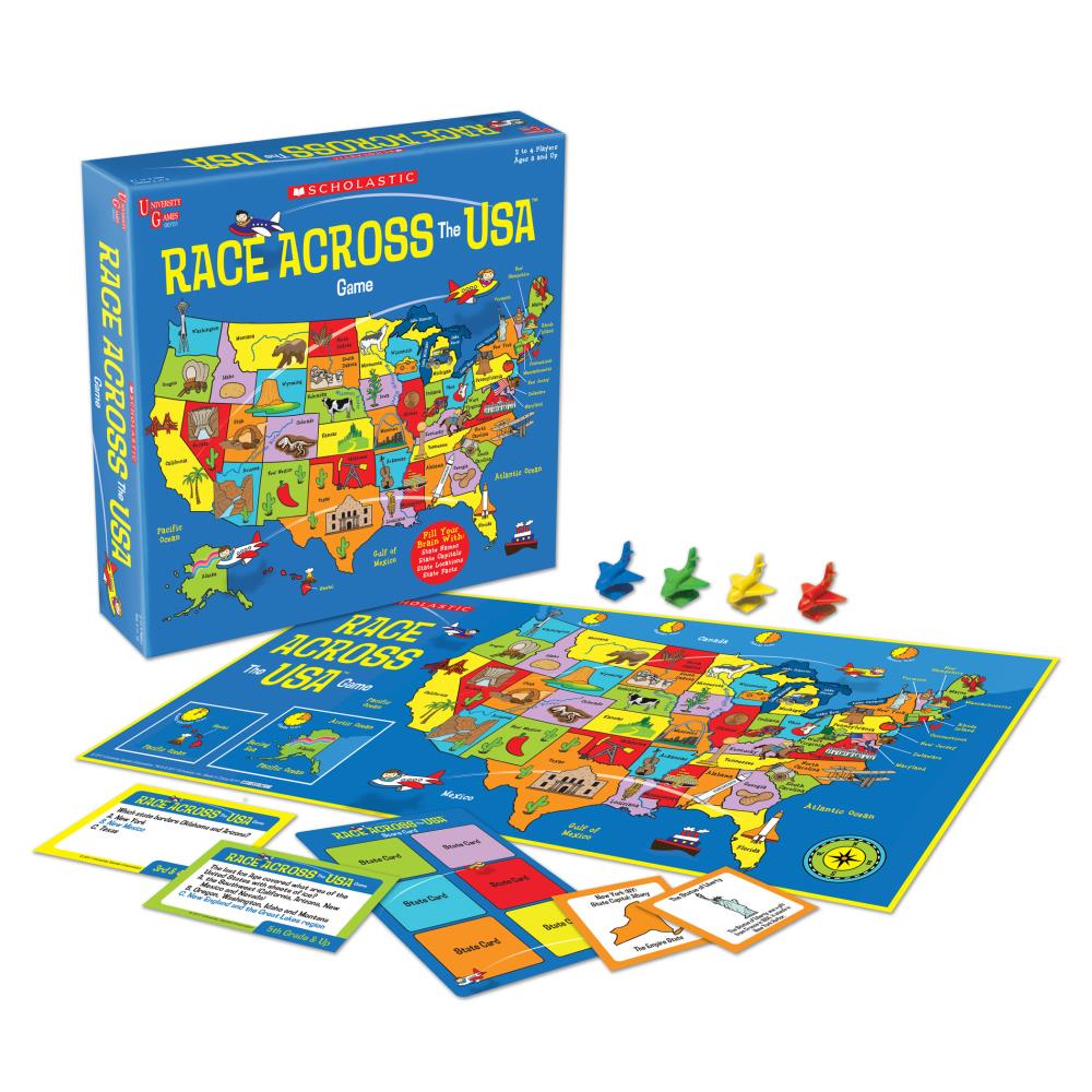University Games UG-00701 Race Across the USA Game (Educational Game)