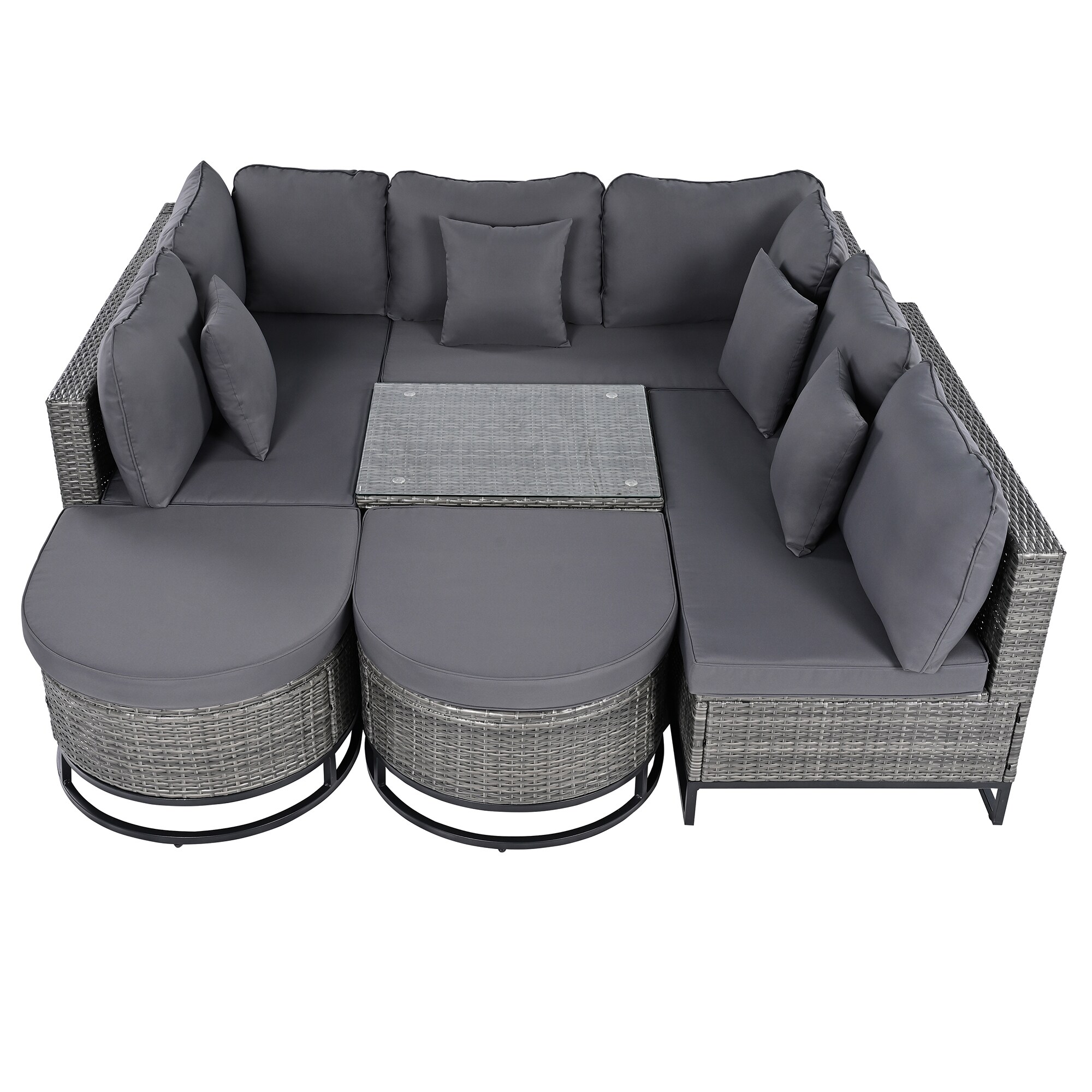 SINOFURN SYA020125GY Patio-Sofas-Daybeds - View #5