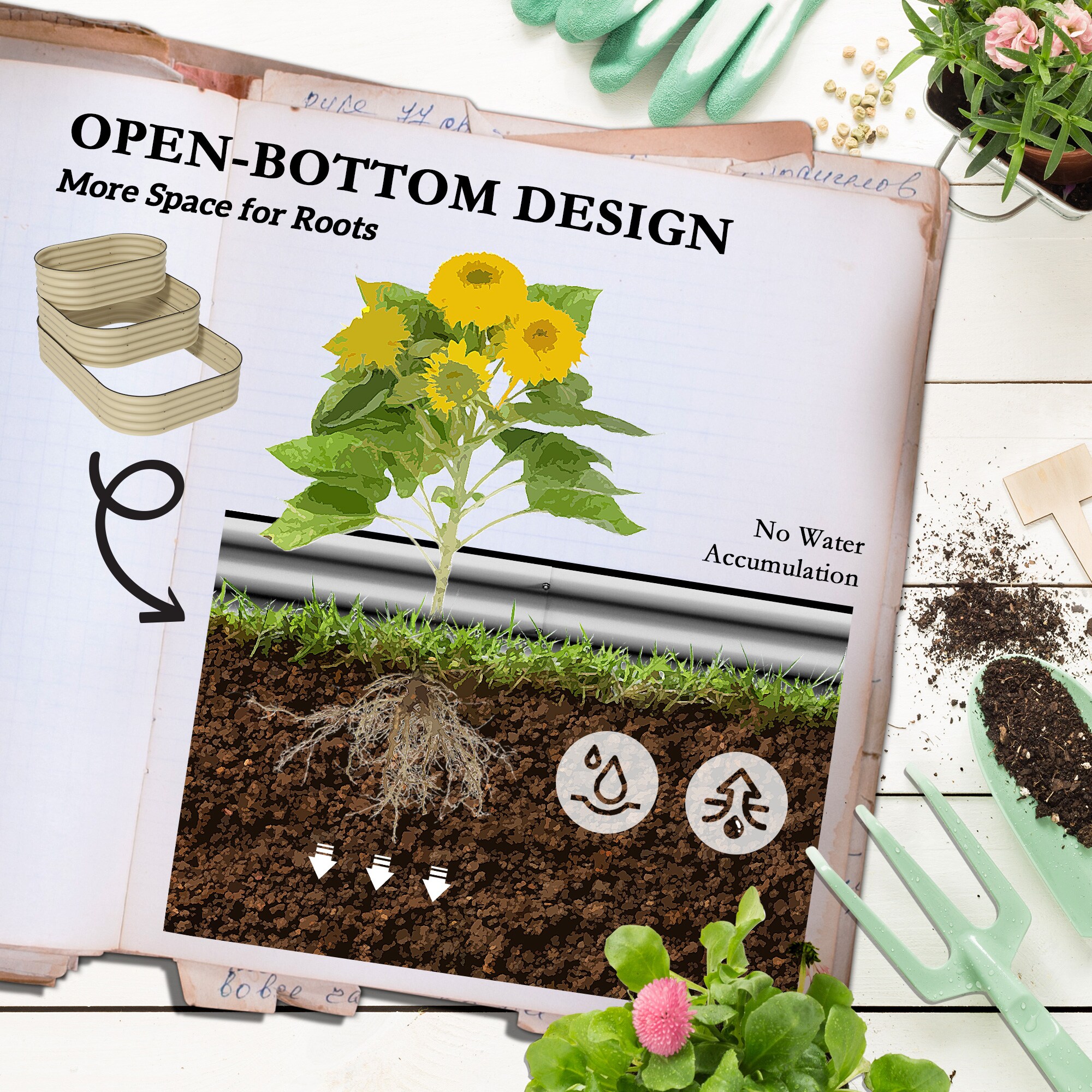 Zeus & Ruta BL04RGB-11 Raised-Garden-Beds - View #4