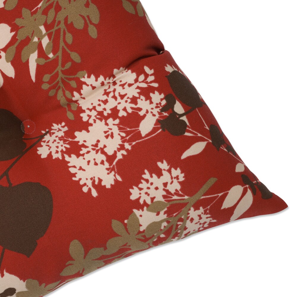 Pillow Perfect Montifleuri Sangria 2-Piece 18-1/2-in x 19-in Brown, Red ...